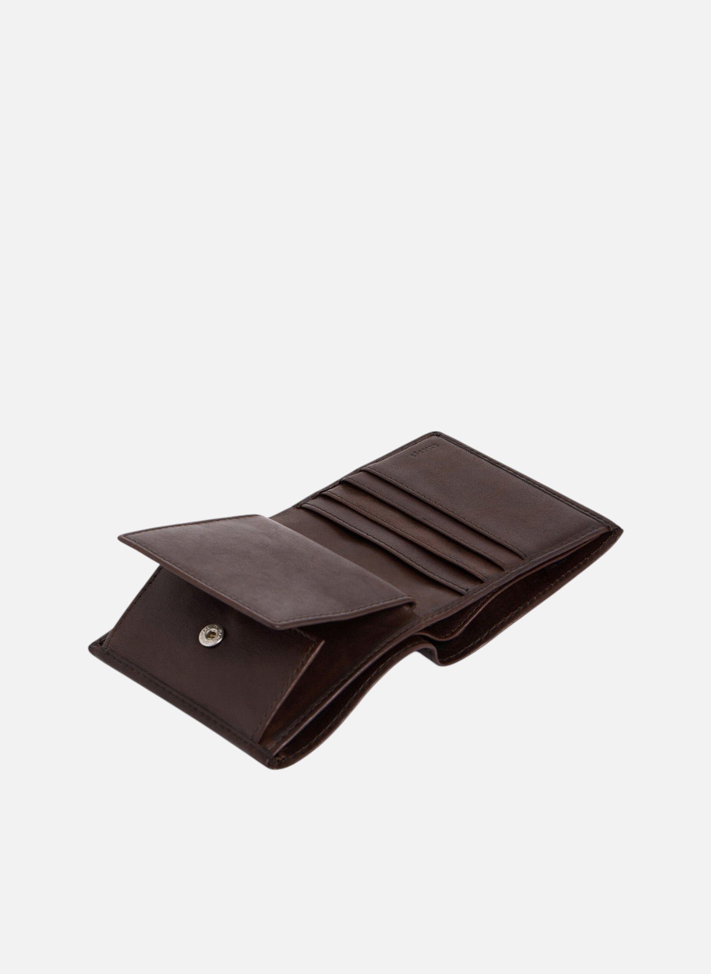 Porte monnaie boite avec poche billets gary en cuir huilé LE TANNEUR Marron