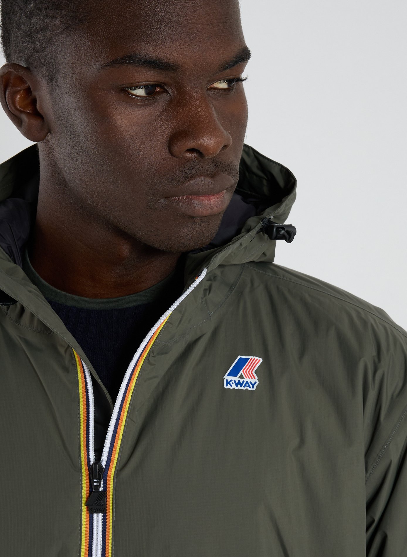 Mid-length waterproof parka K-WAY Khaki