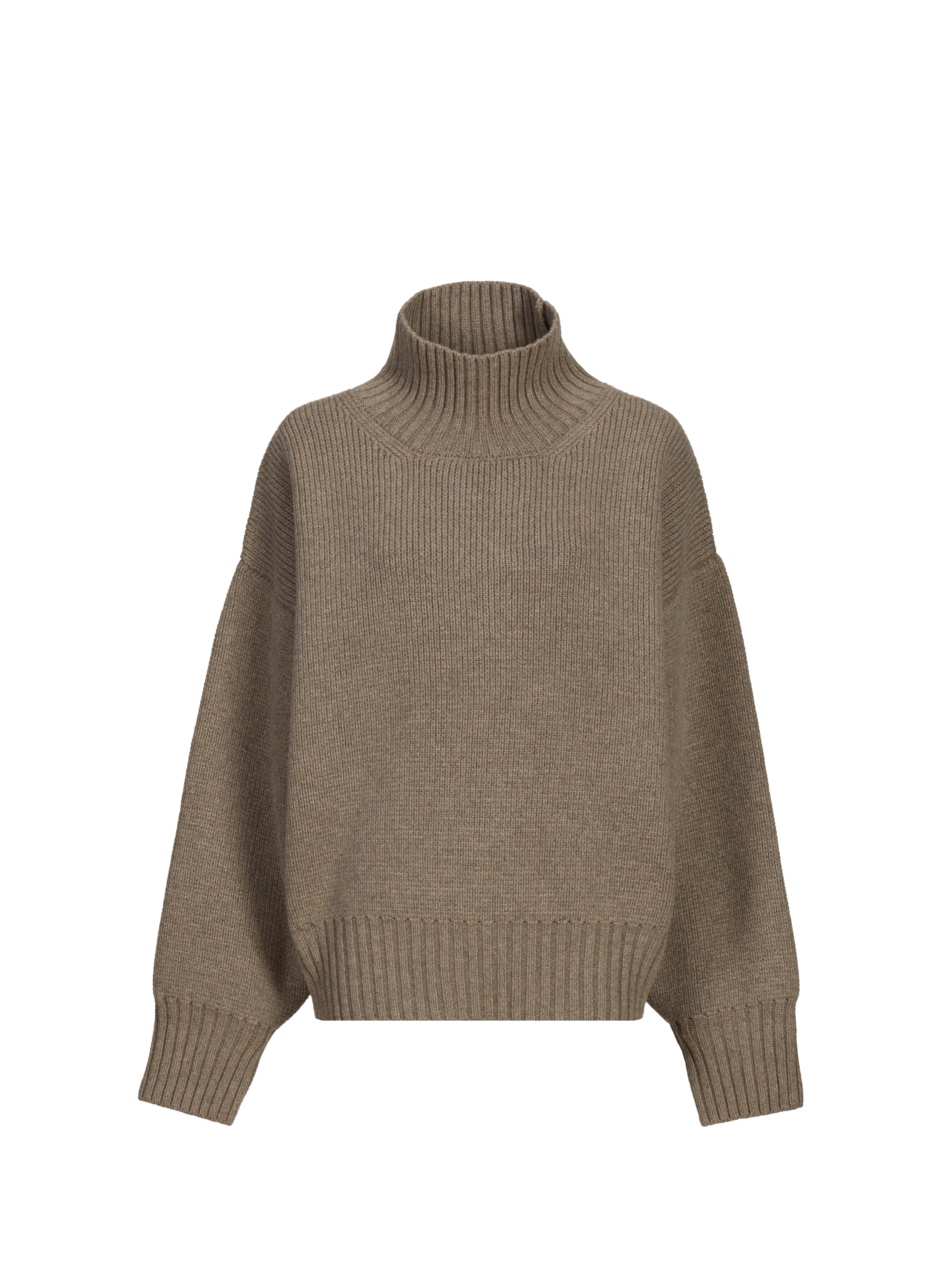 ROHE FRAMES Pull col roulé en laine Beige