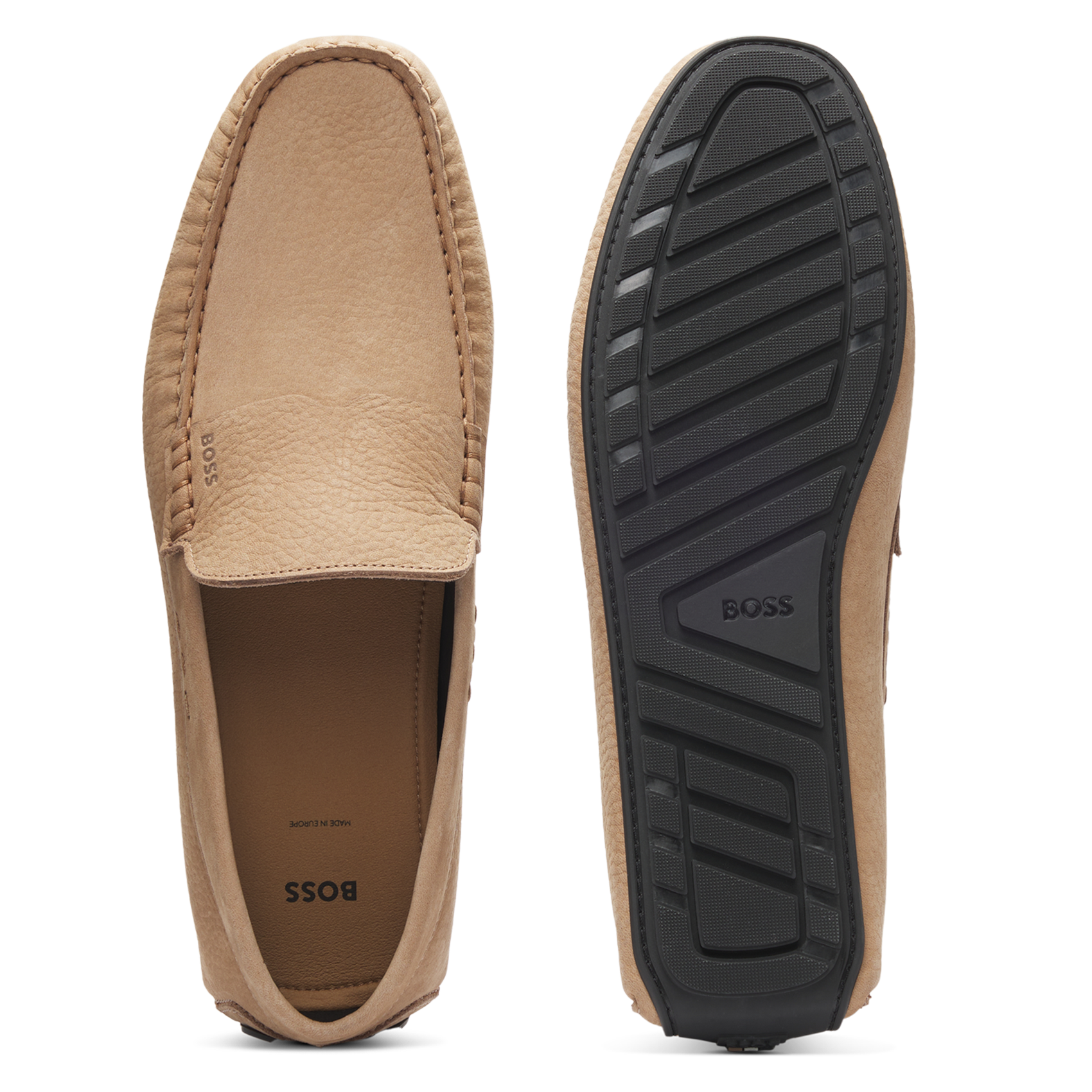 Mocassins en cuir BOSS Beige