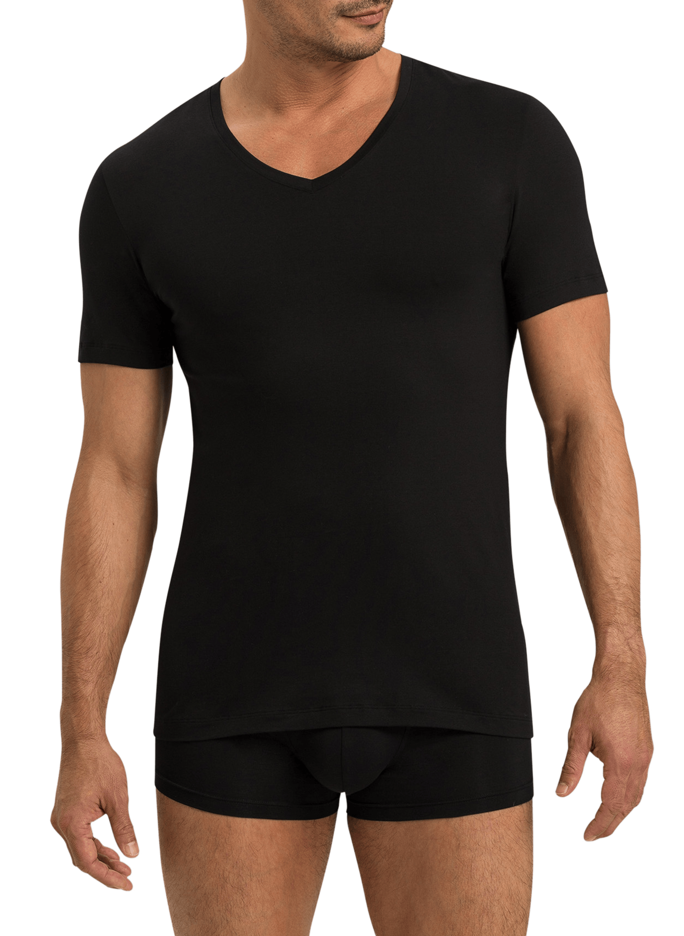 HANRO Cotton T-shirt Black