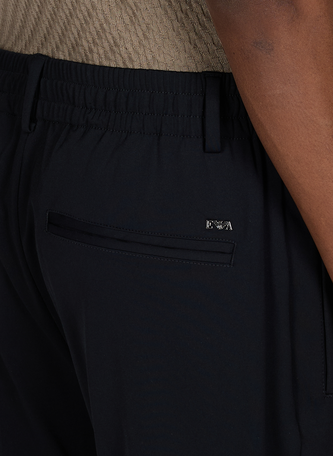 Pantalon ample uni EMPORIO ARMANI Bleu