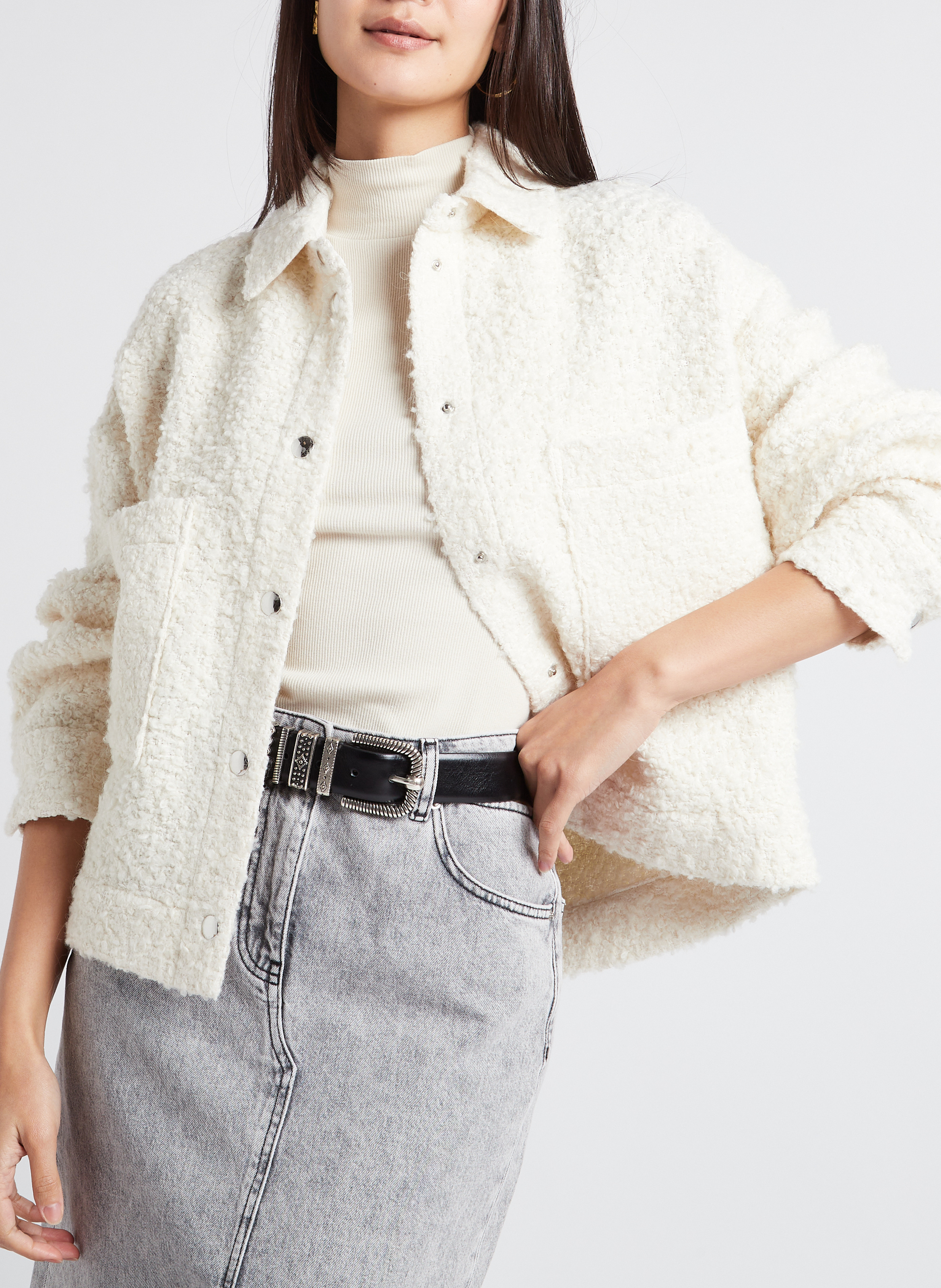 Ceinture multiples passants en cuir Berkane BA&SH Noir