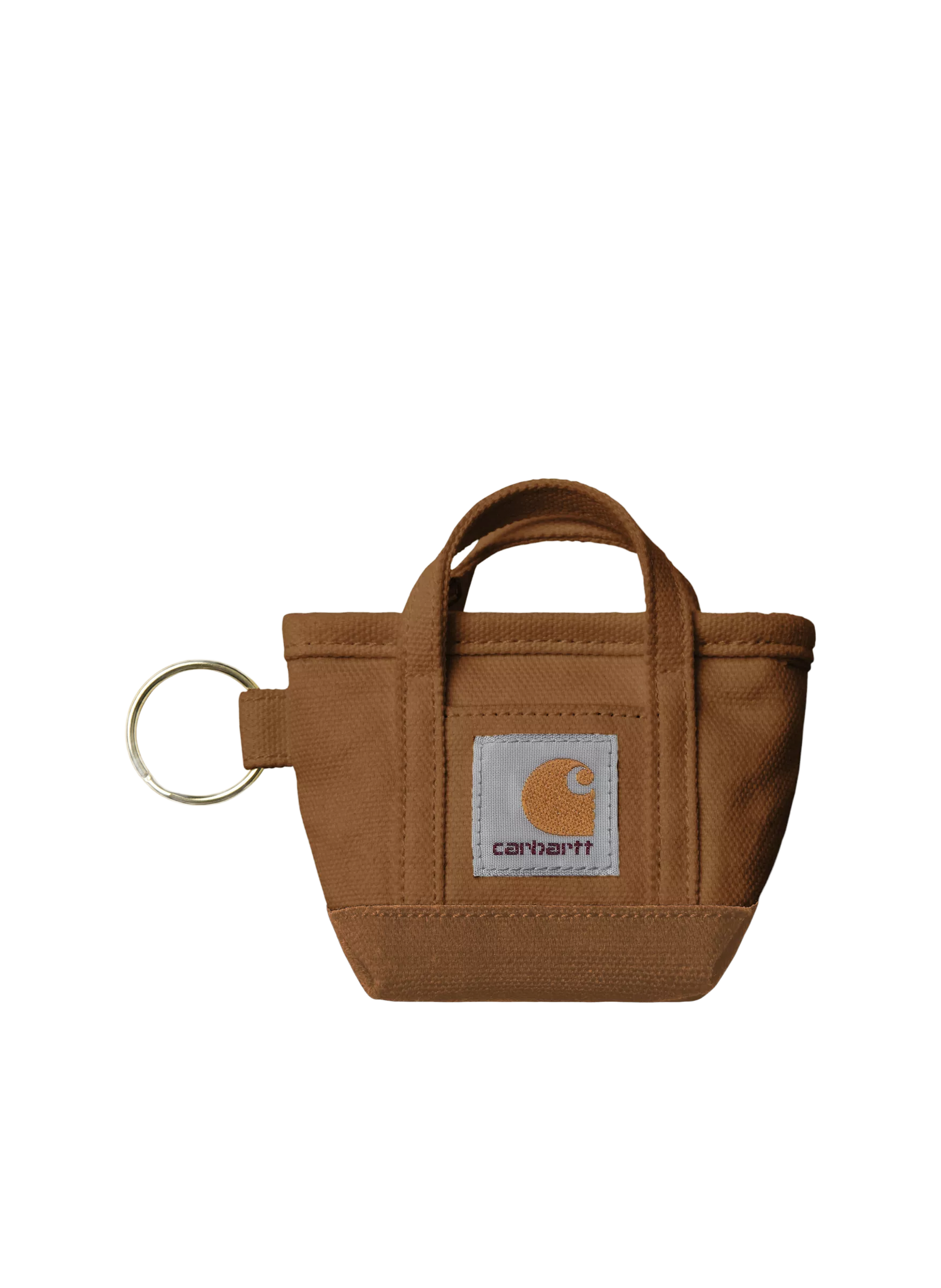 Porte-clé mini sac en coton CARHARTT WIP Marron