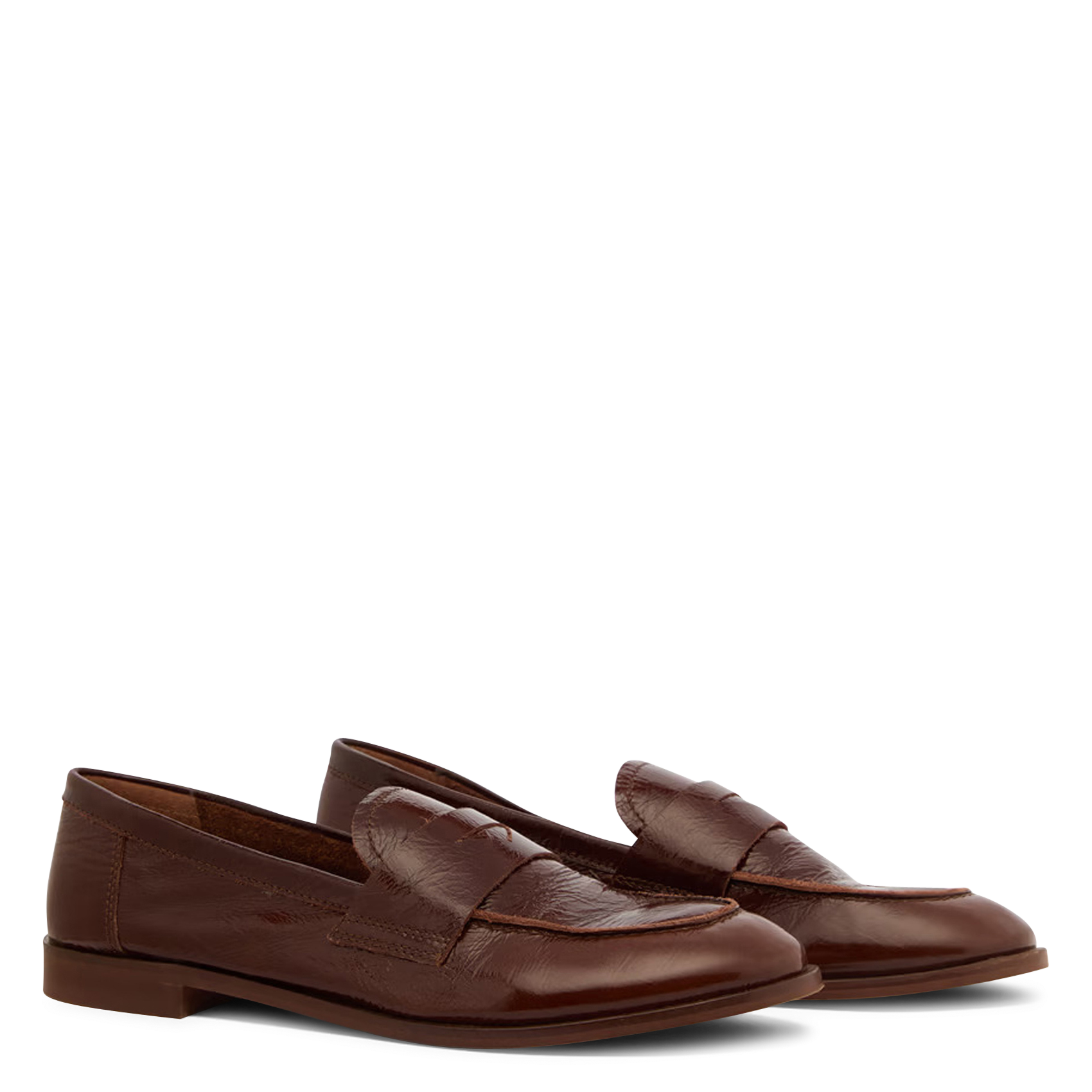 Mocassins en cuir verni Thelma JONAK Marron