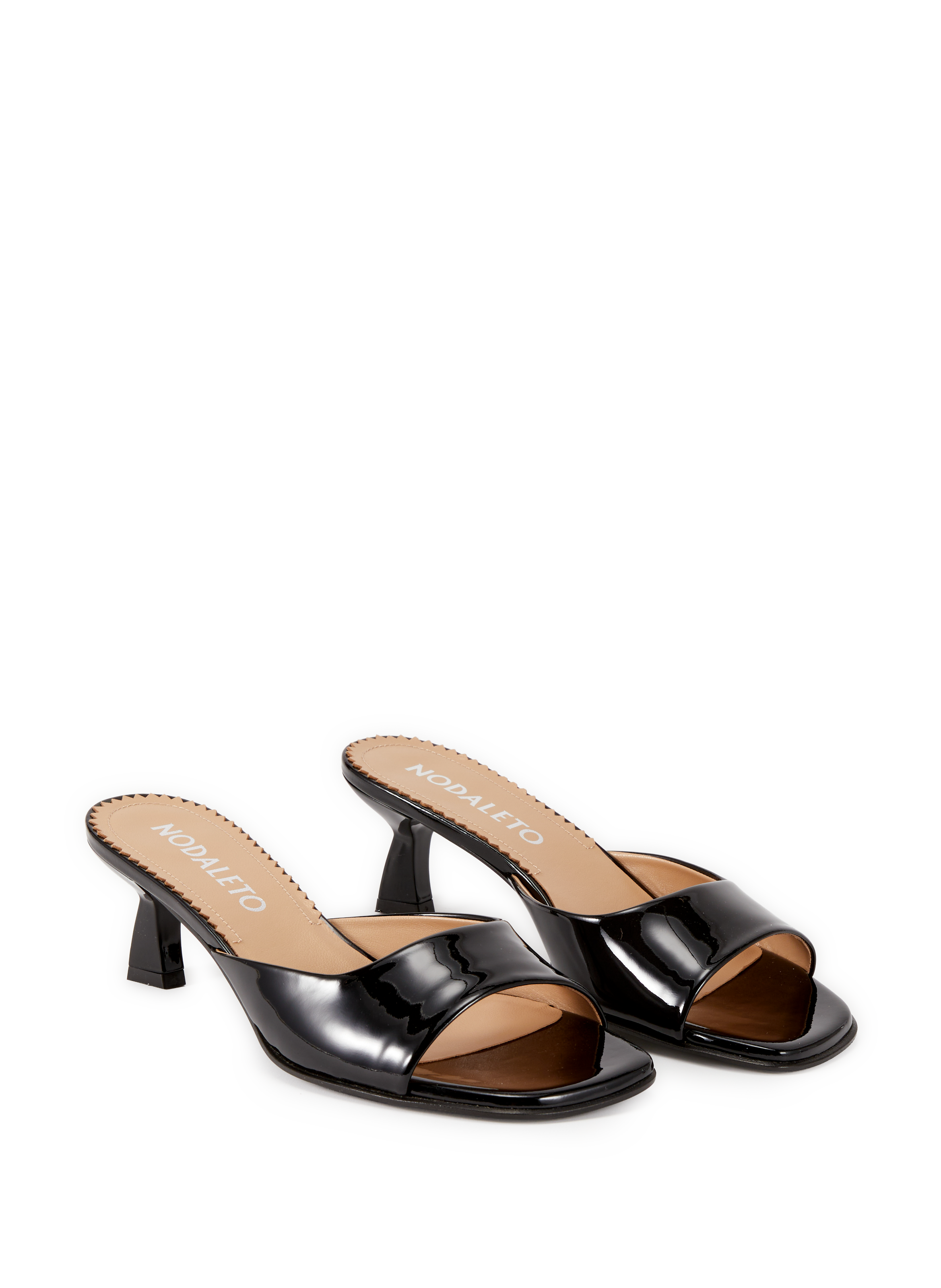 Mules vernies en cuir NODALETO Noir