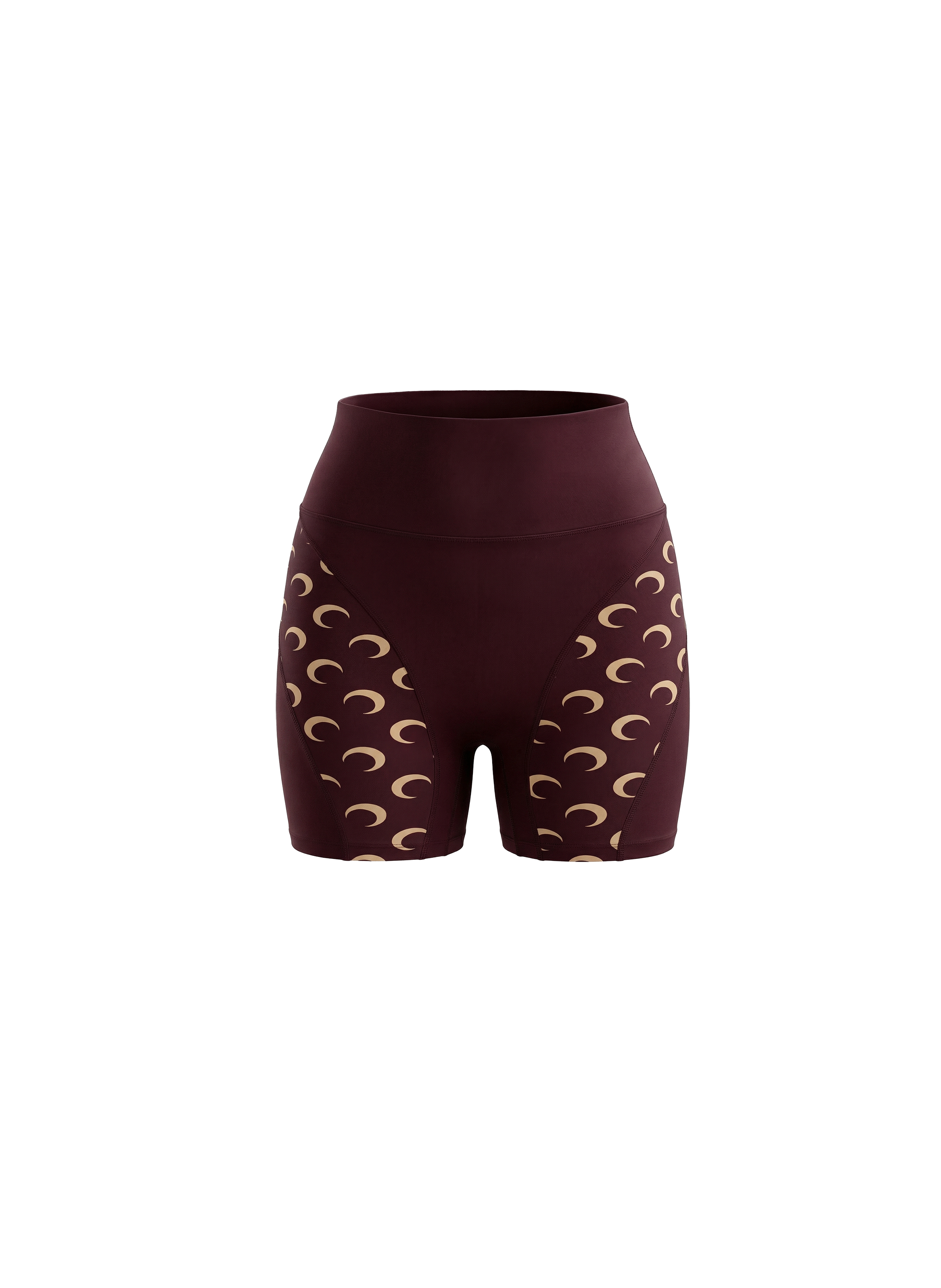 Mini-short athleisure à empiècements moon MARINE SERRE Marron