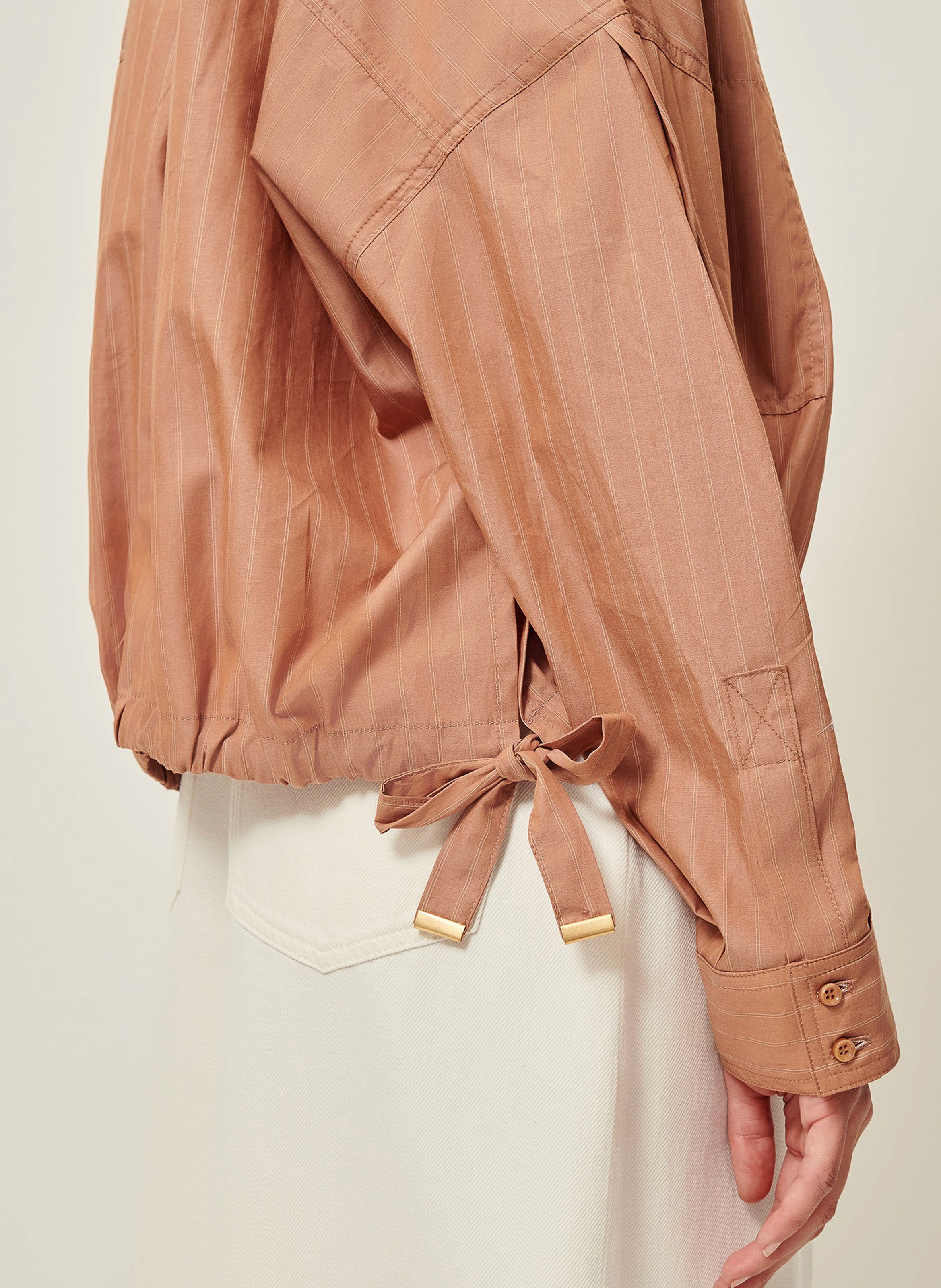 Chemise col classique en coton mélangé cazaba SESSUN Beige