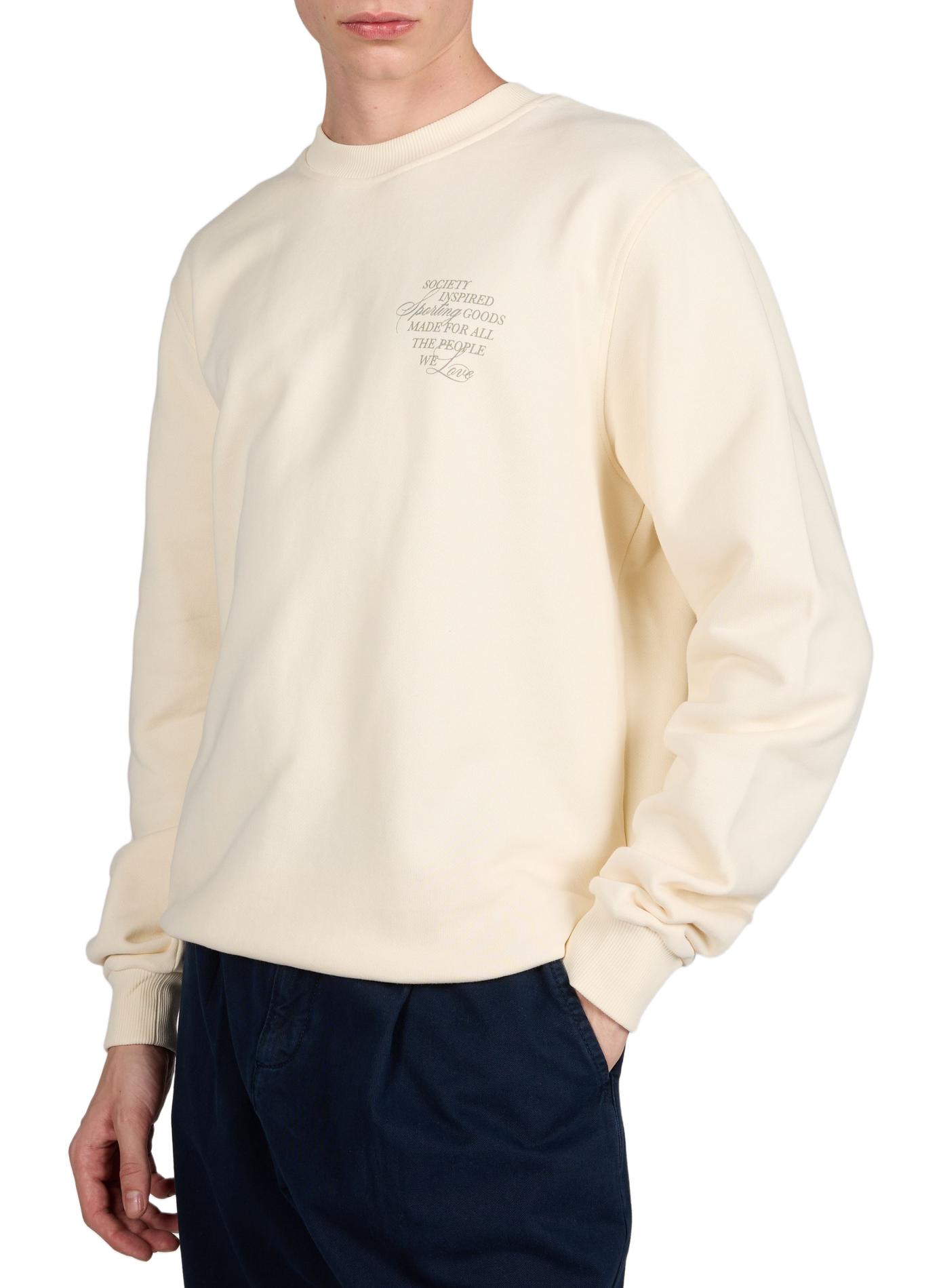 Sweatshirt à imprimé en coton LES DEUX Beige