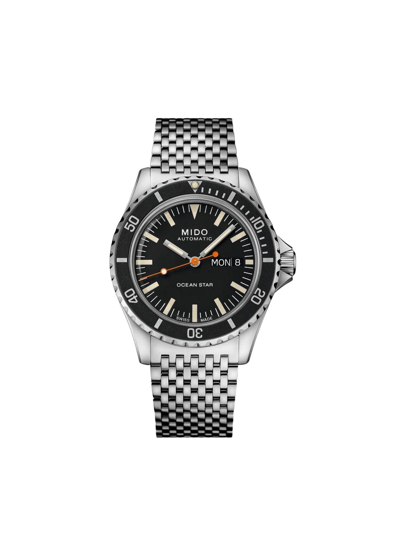 Montre analogique Ocean Star Tribute en acier inoxydable MIDO Noir