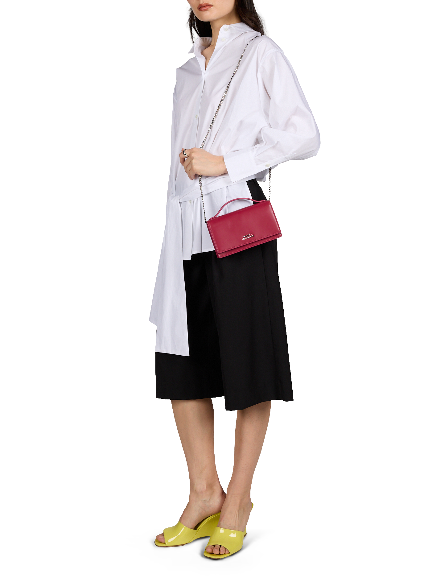 Mirror mini patent leather shoulder bag MARC JACOBS Pink