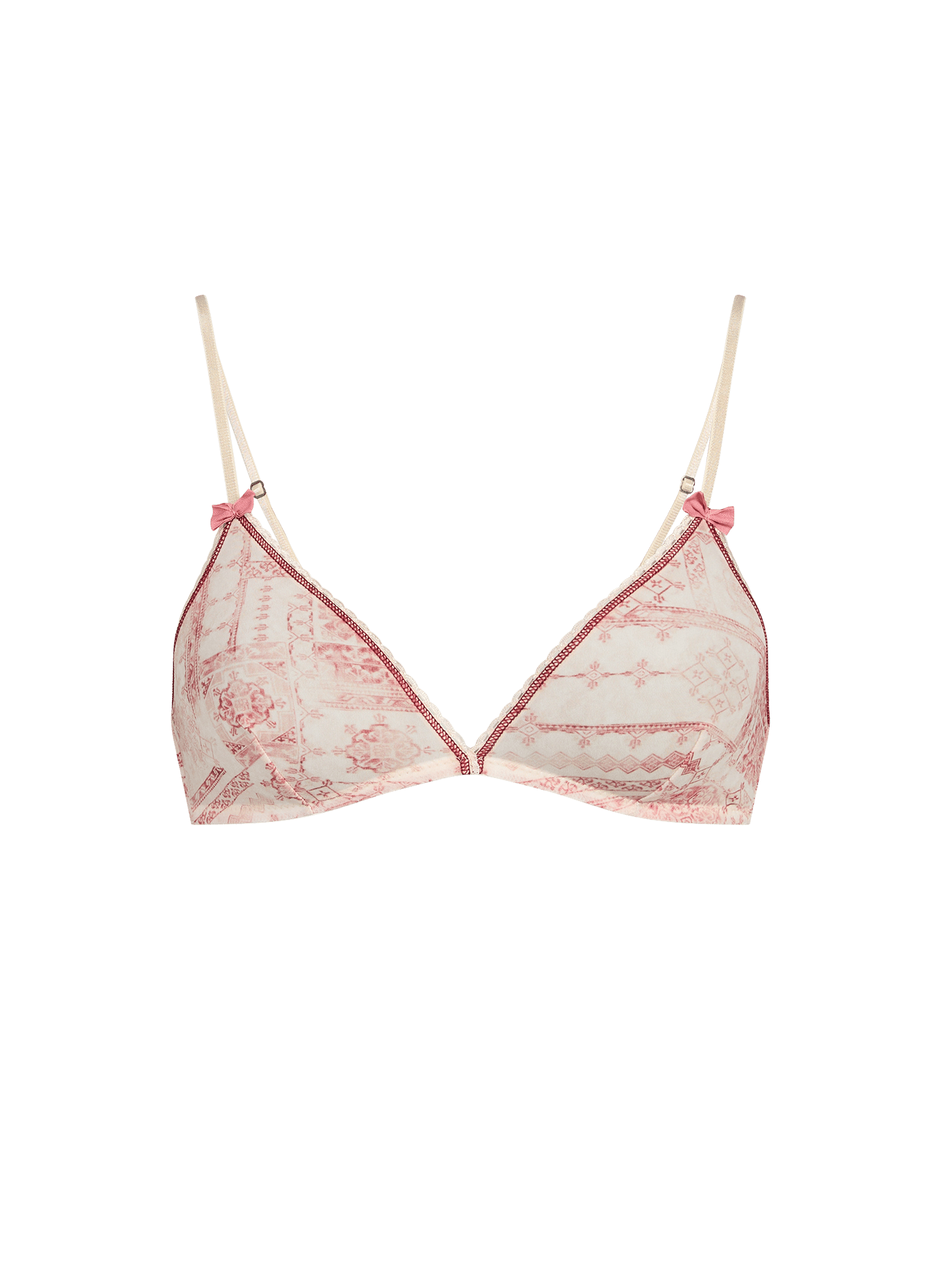 Triangle Print Bra MOMONI Pink