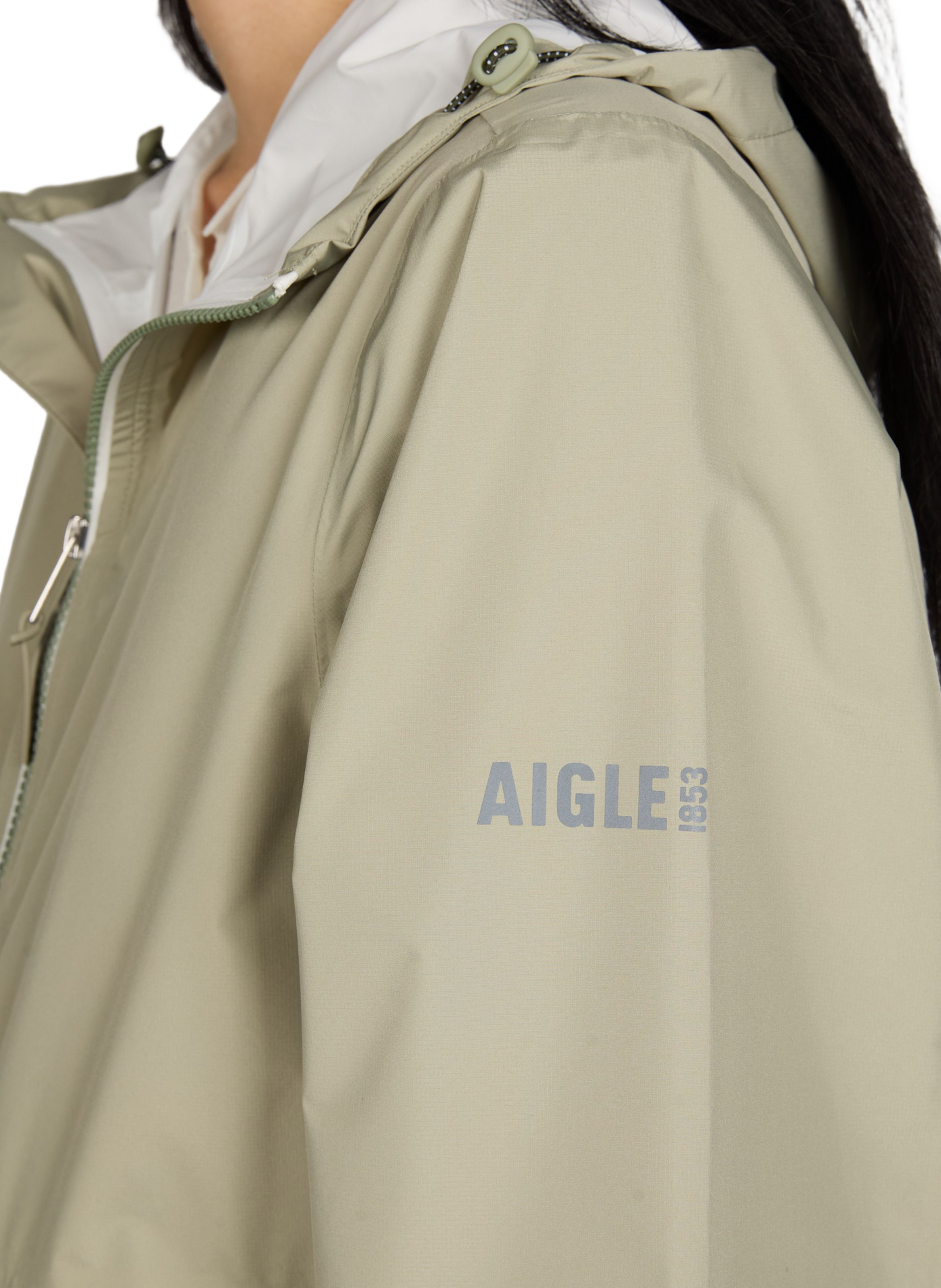 Impermeabile con cappuccio pieghevole antivento AIGLE Verde