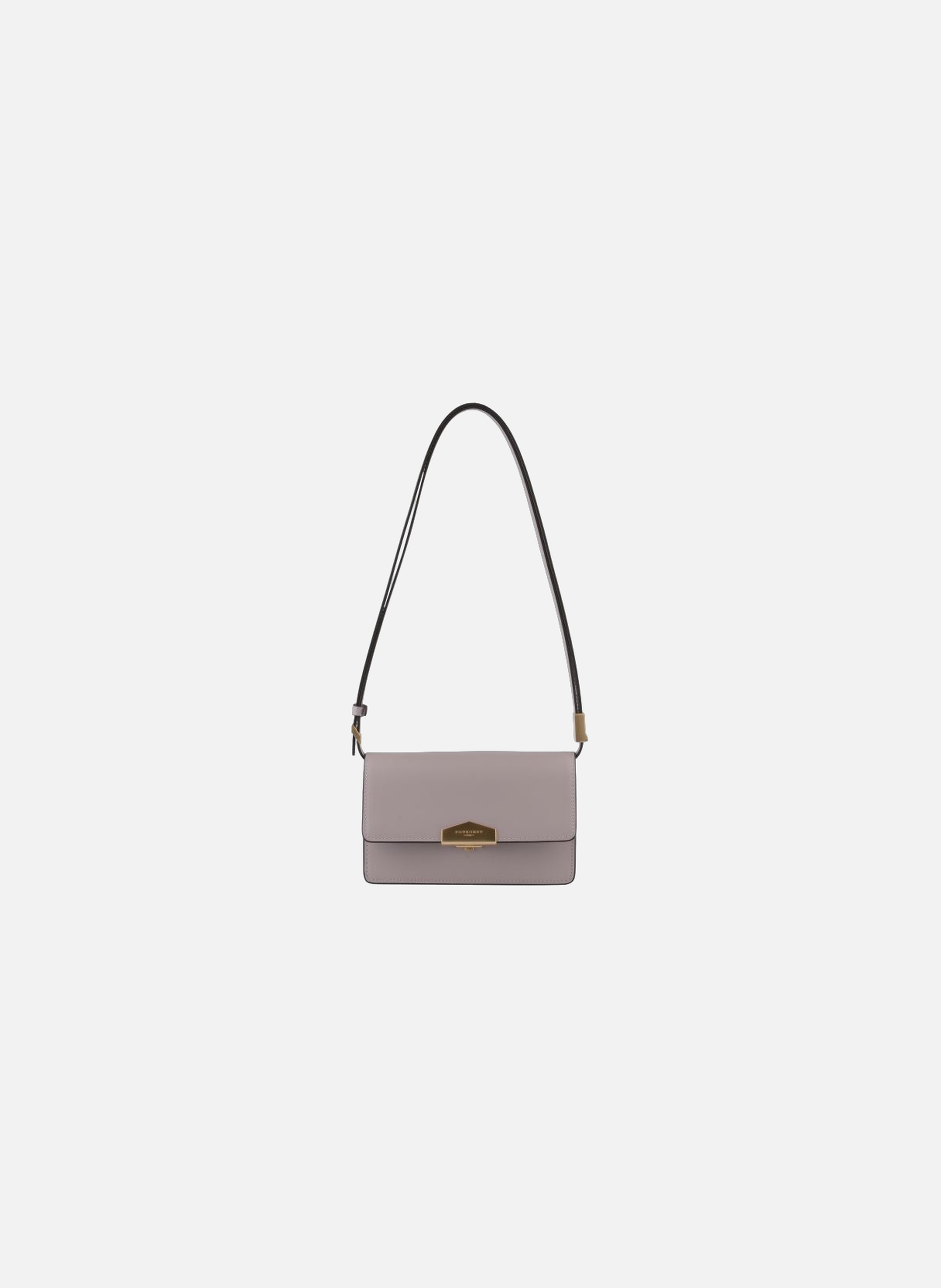 Anjou | sac porté épaule pm en cuir lisse POURCHET Violet