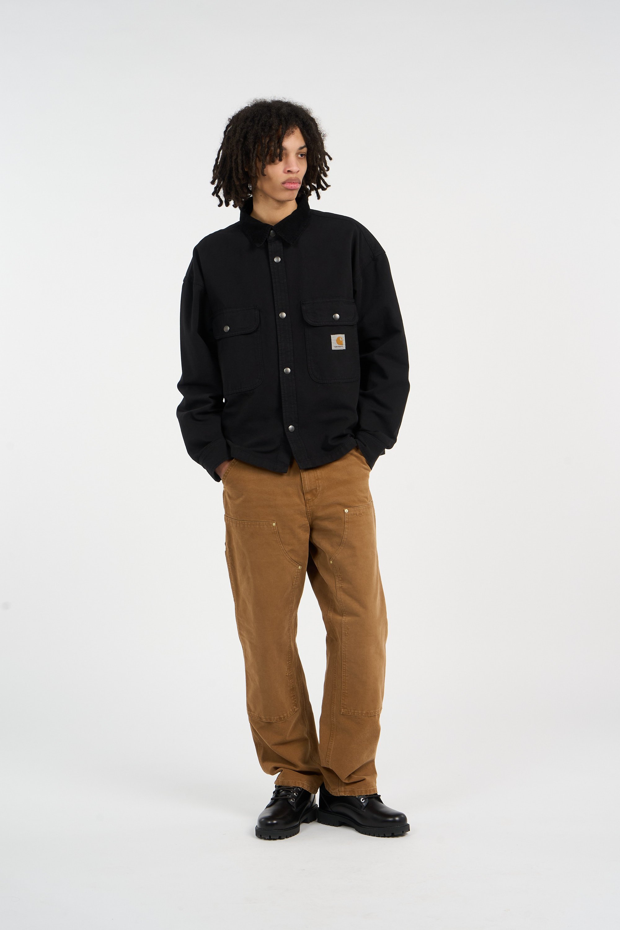 Pantalon double knee pant CARHARTT WIP Marron