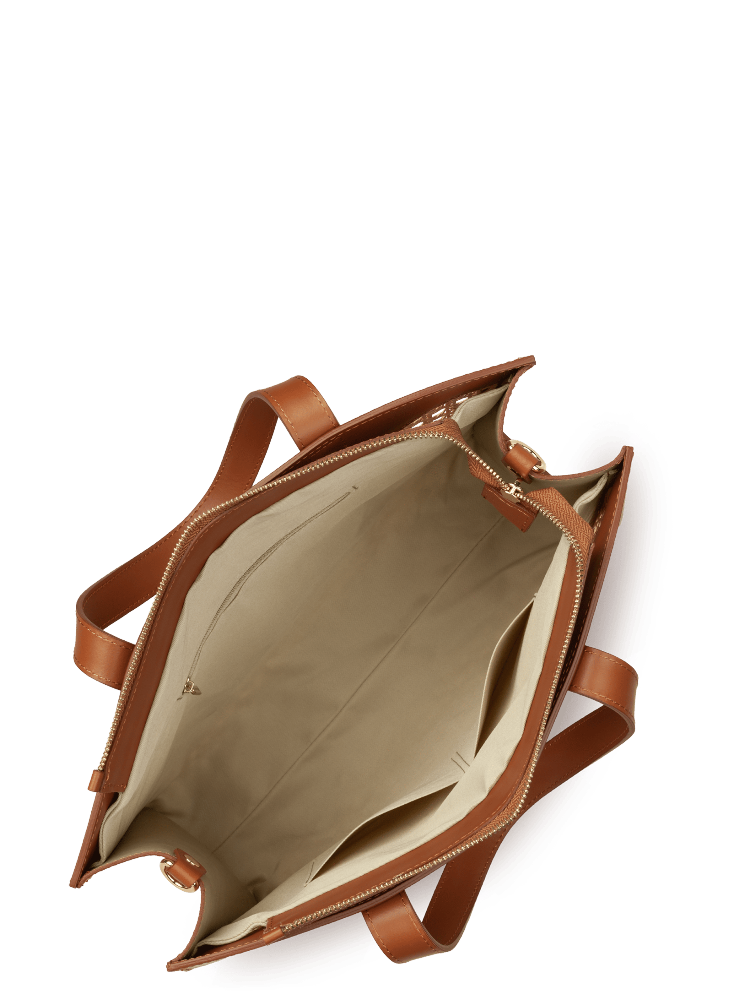 Sac cabas main - cannage rotin LANCASTER Marron
