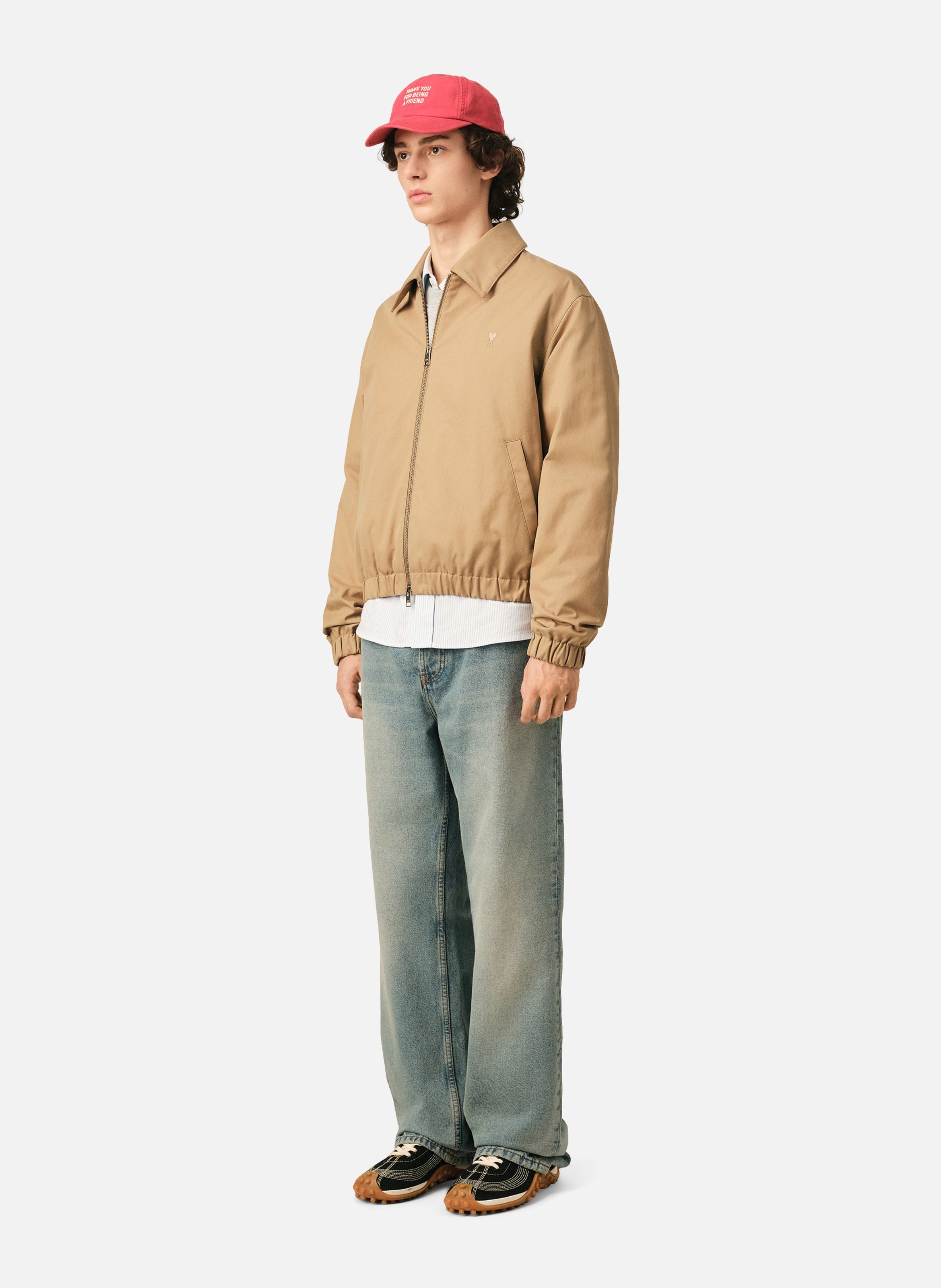 Blouson rembourré en coton ami de coeur AMI PARIS Beige
