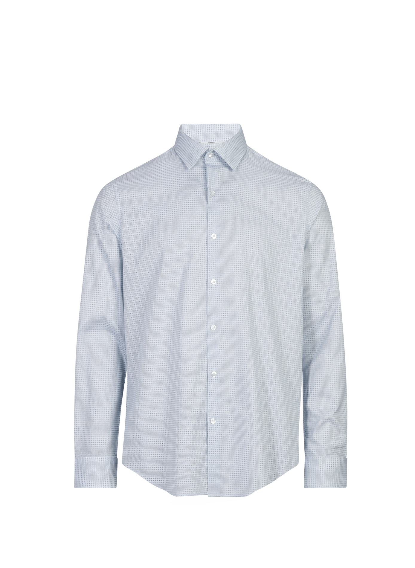 Camicia a maniche lunghe con motivo in cotone misto CALVIN KLEIN Blu