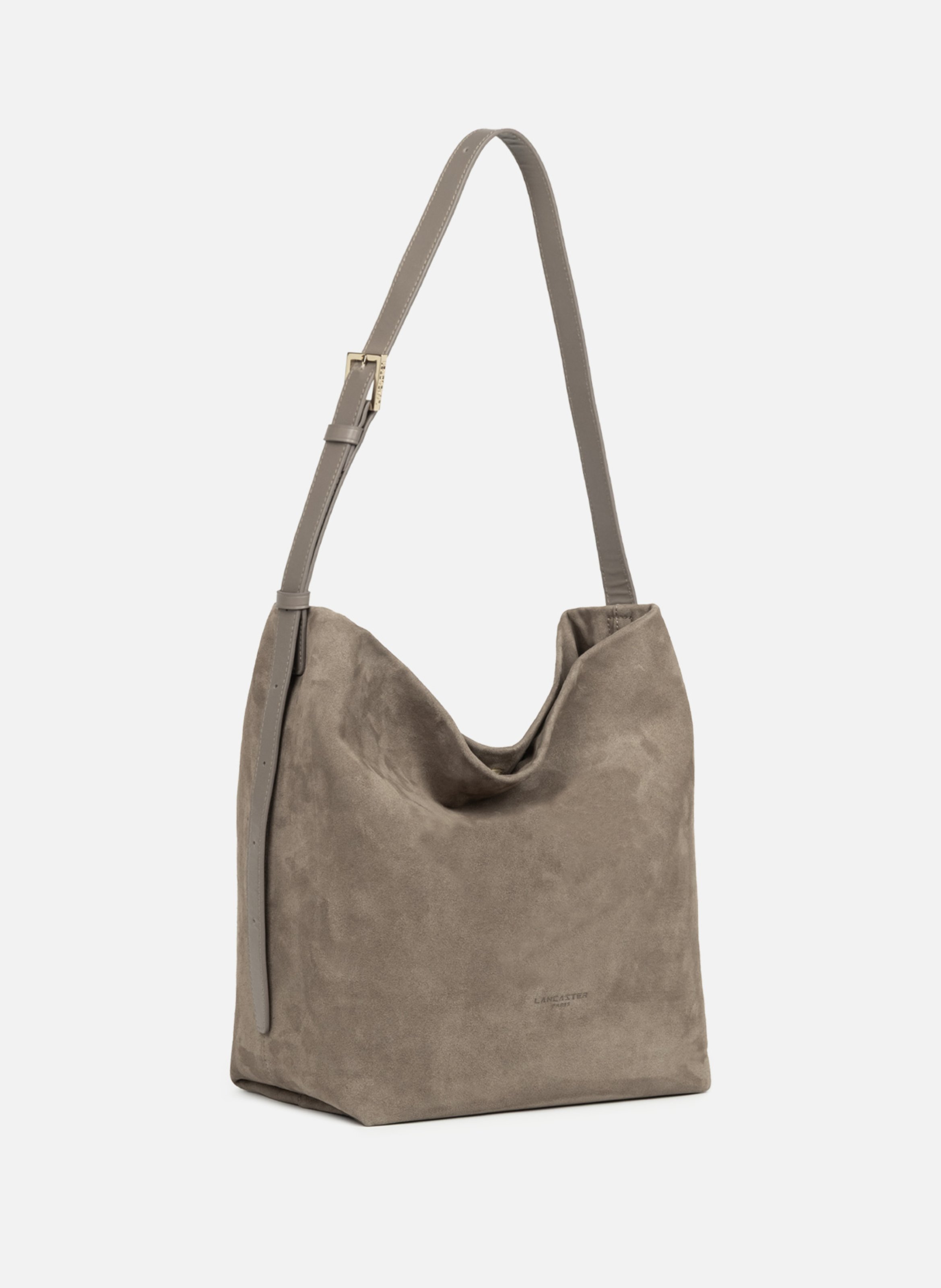 Grand sac seau - suède LANCASTER Gris