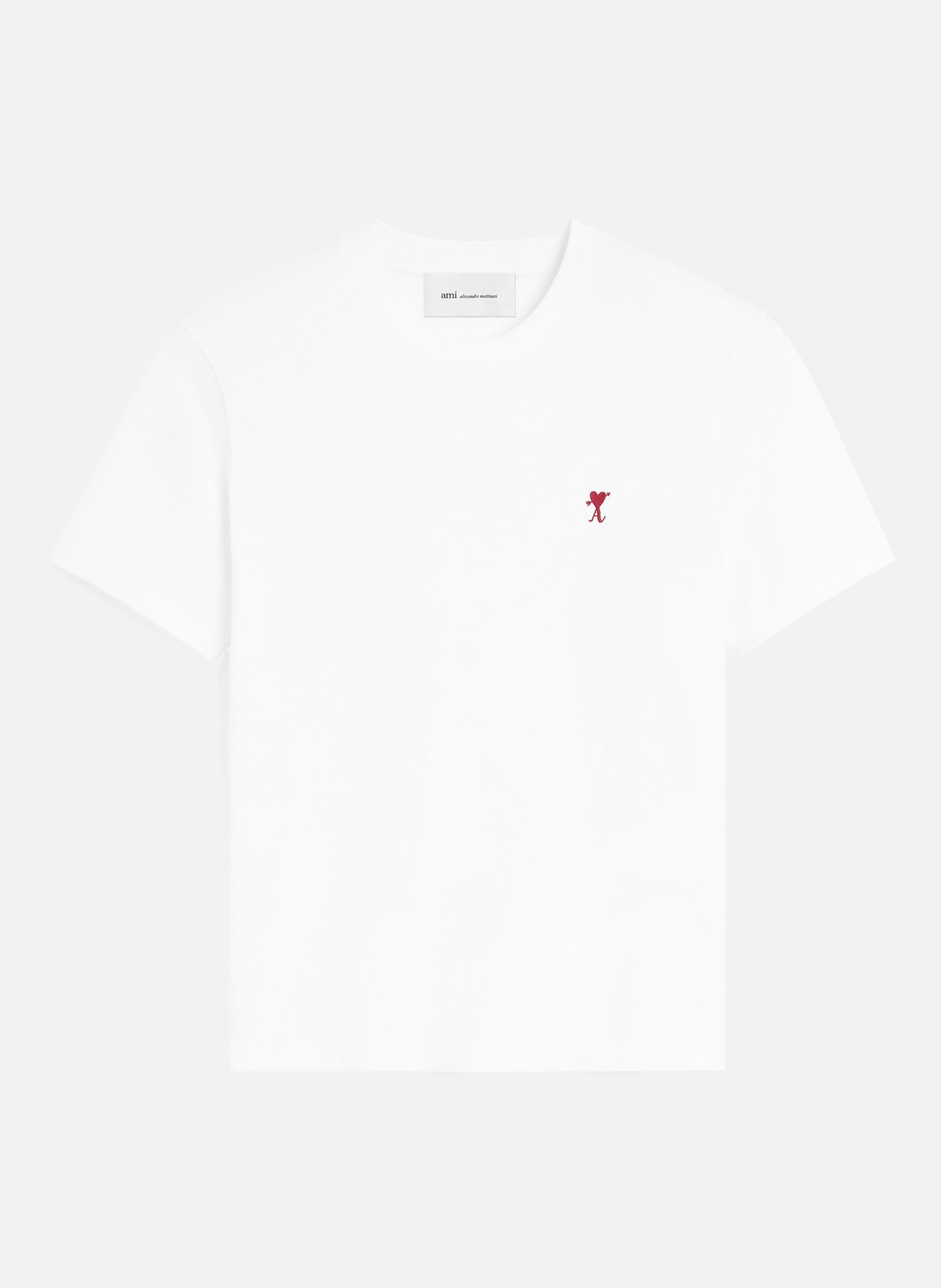 T-shirt ami de coeur en coton AMI PARIS Blanc