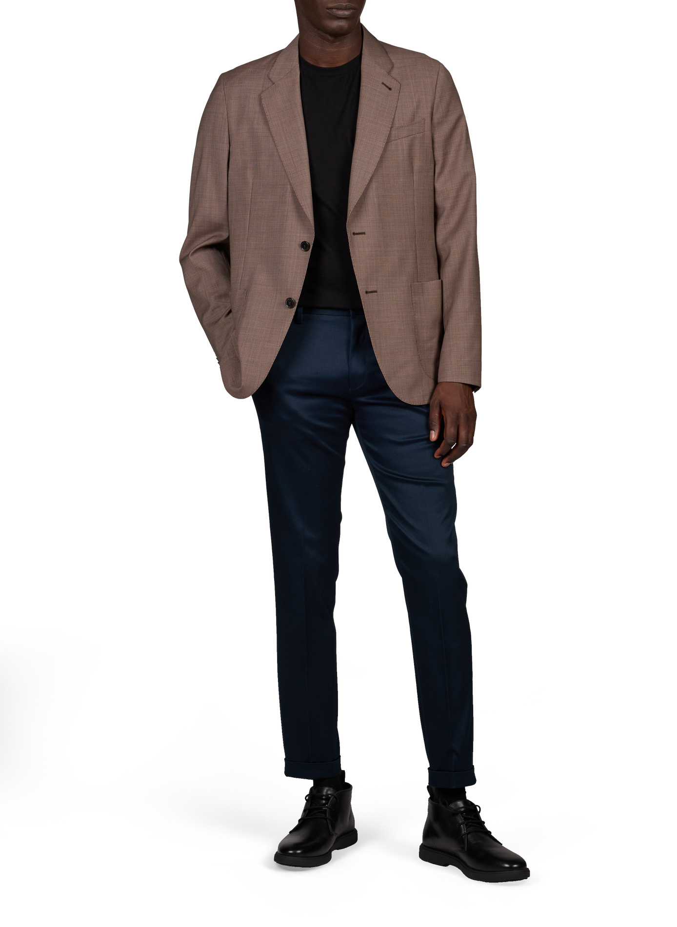 Straight-cut blazer in houndstooth pattern wool PAUL SMITH Brown