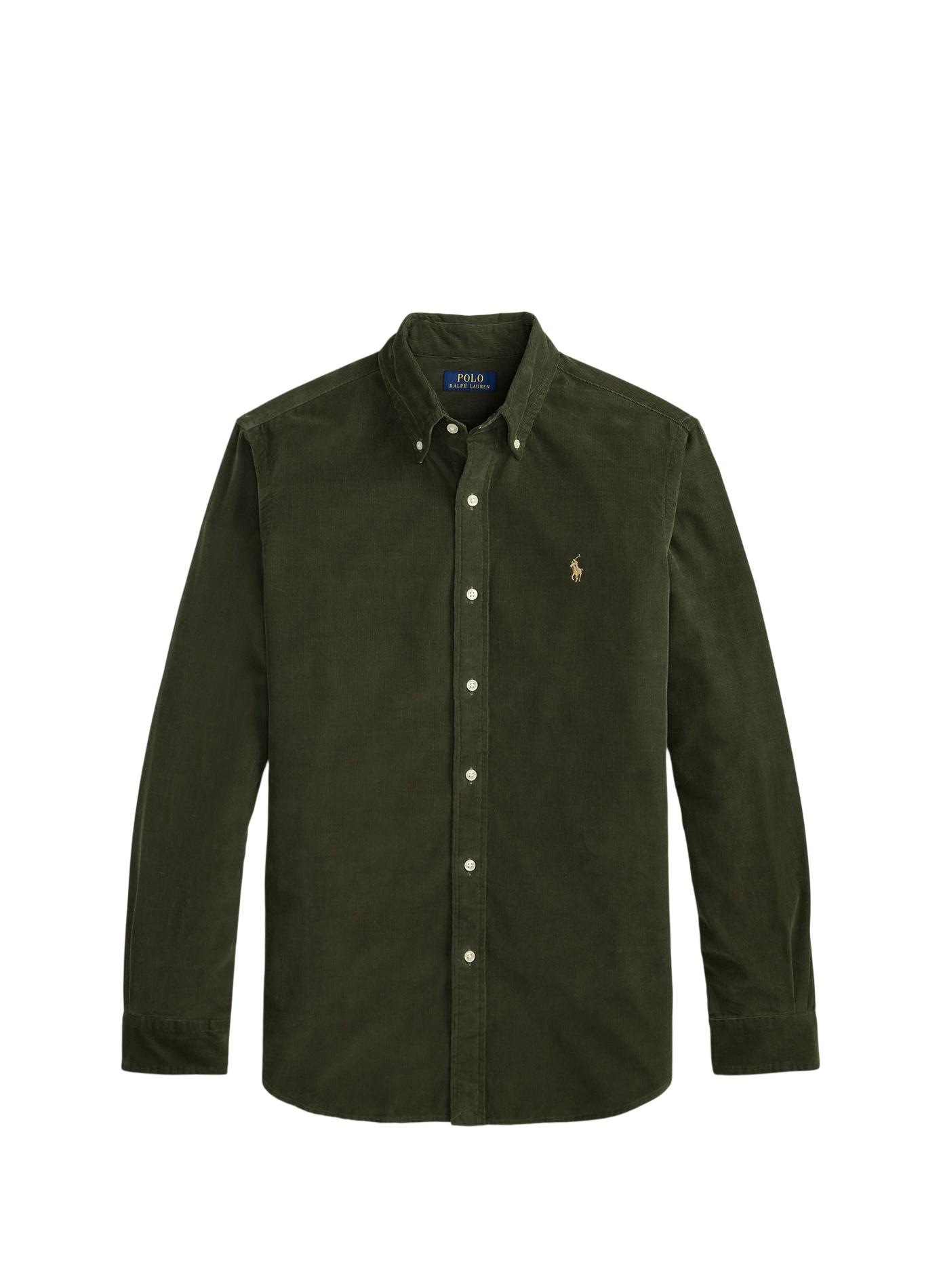 Rechte corduroy hemd van katoen POLO RALPH LAUREN Groen