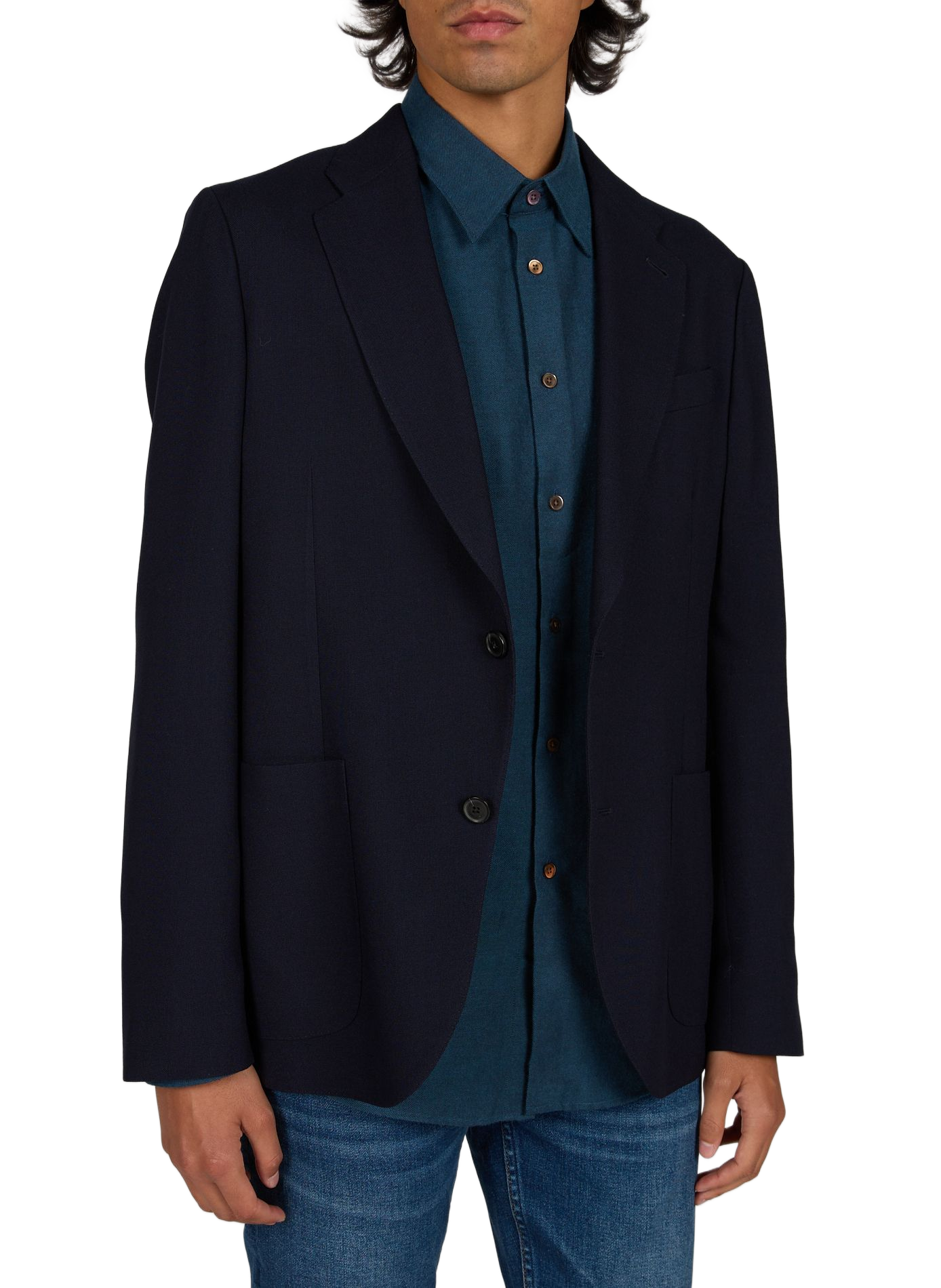Straight wool blazer PAUL SMITH Blue
