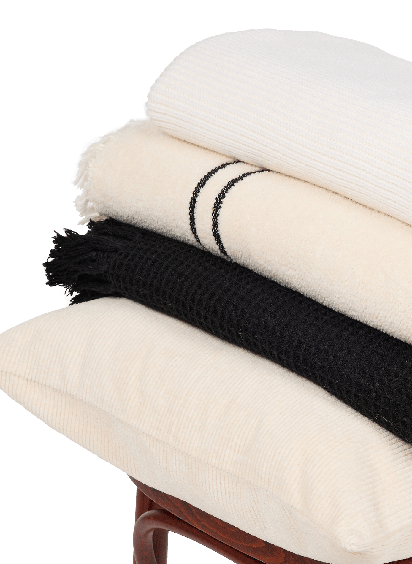 Corduroy Velvet Cushion Cover AU PRINTEMPS PARIS Beige