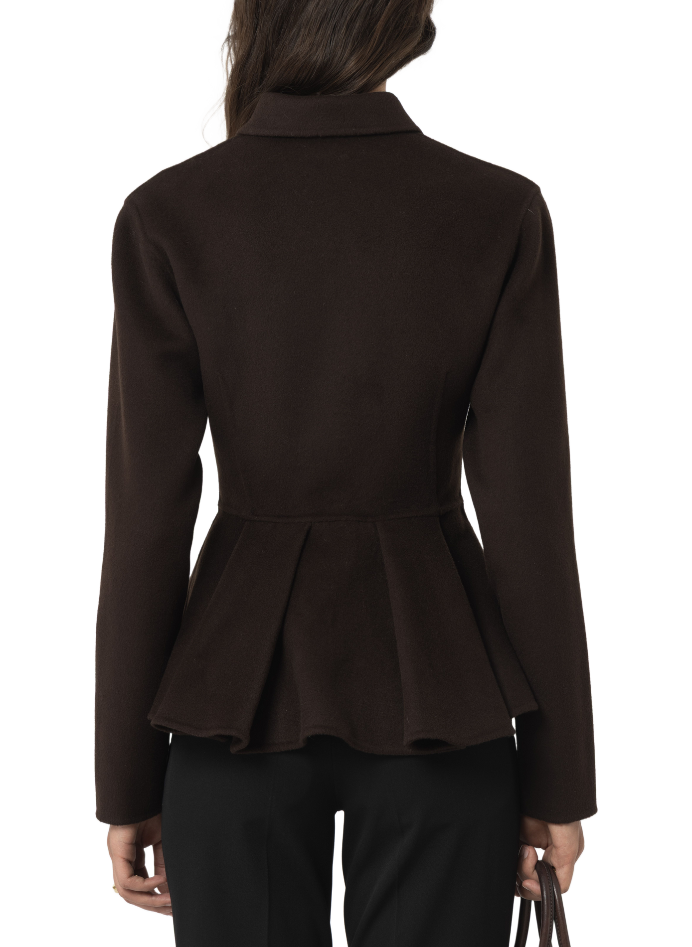 Peplum jacket in a wool blend ARAKII Brown