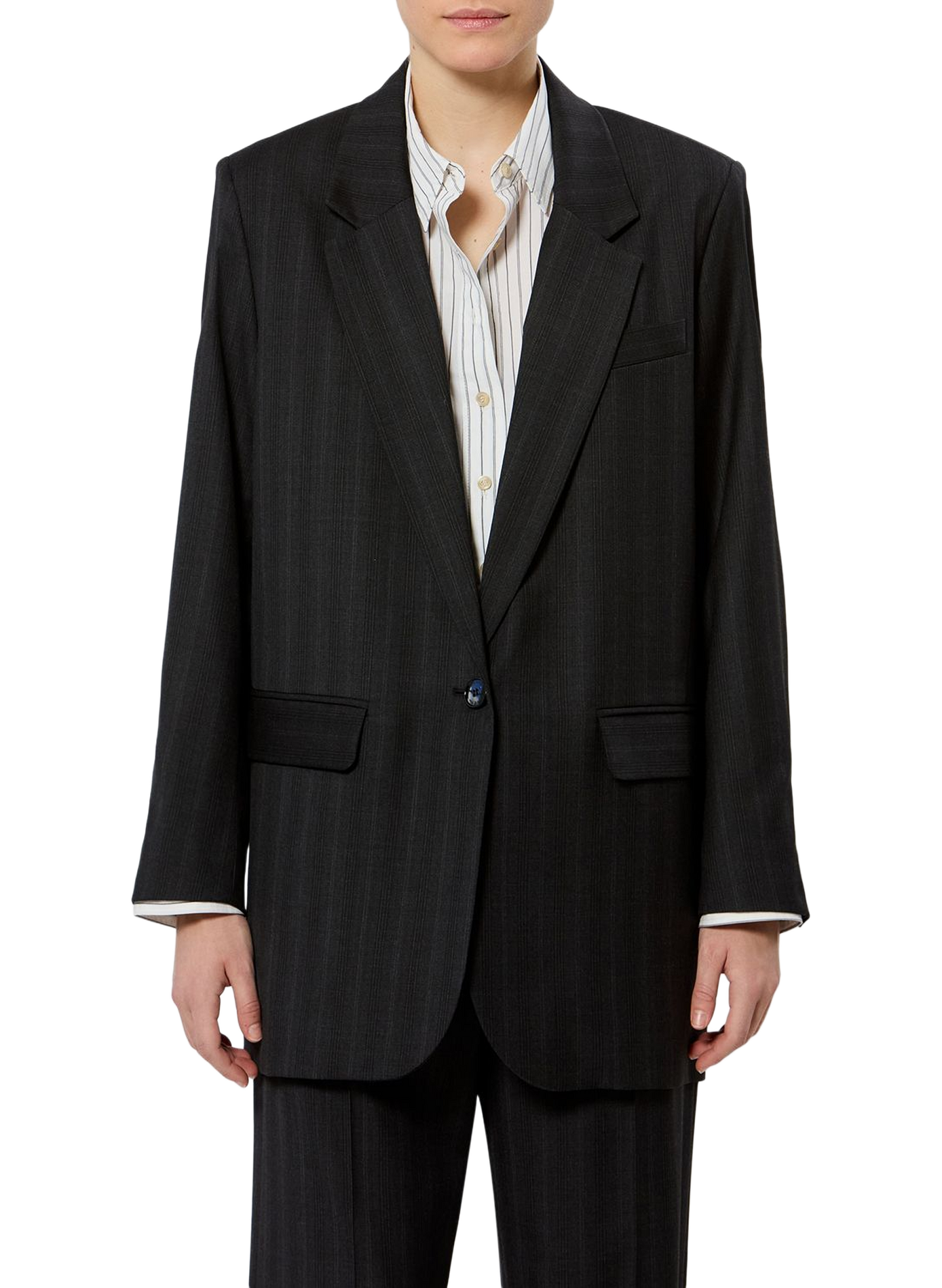 NERIX tailored jacket in virgin wool blend ISABEL MARANT Grey