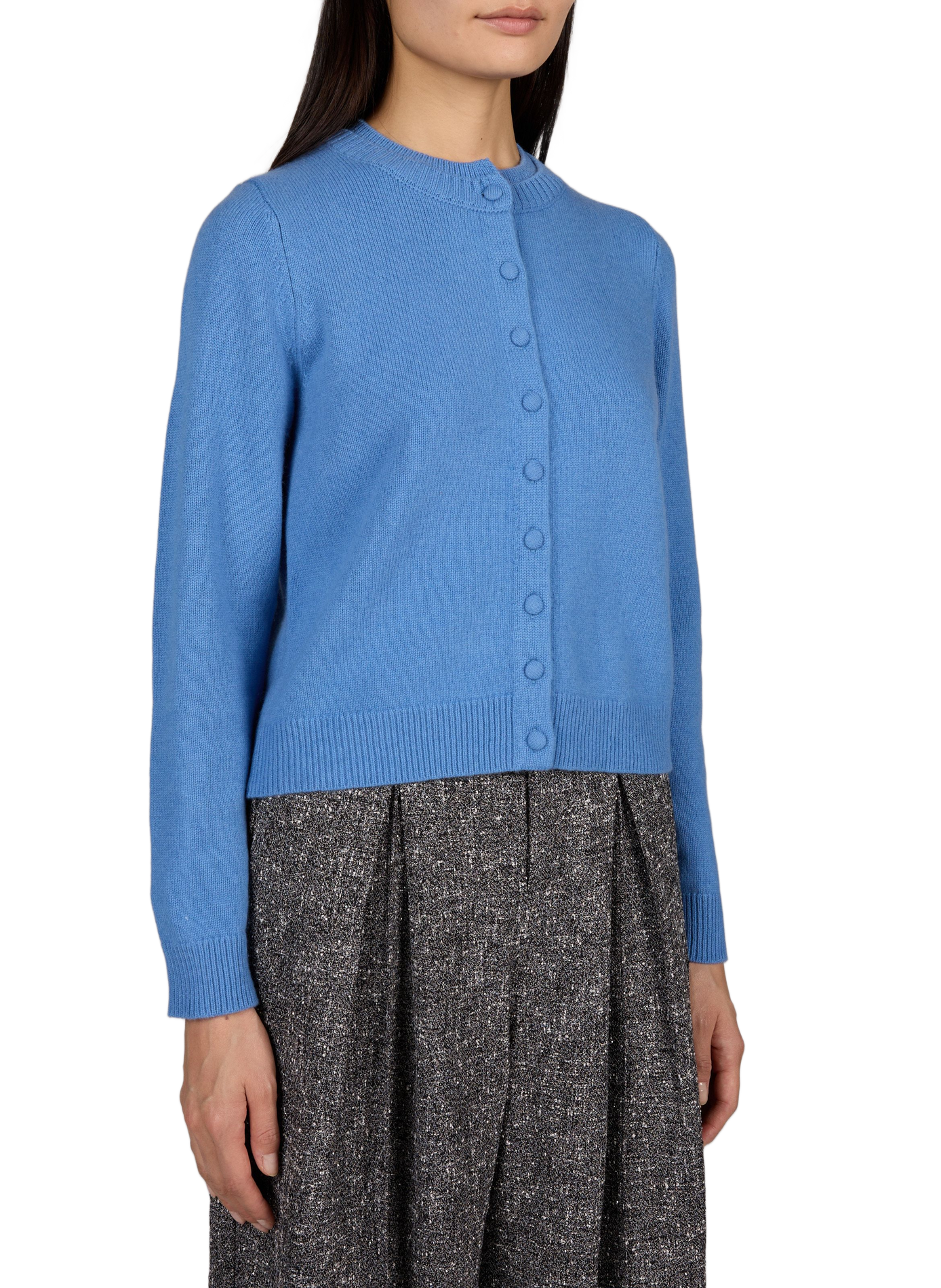 Straight wool cardigan SUNCOO Blue