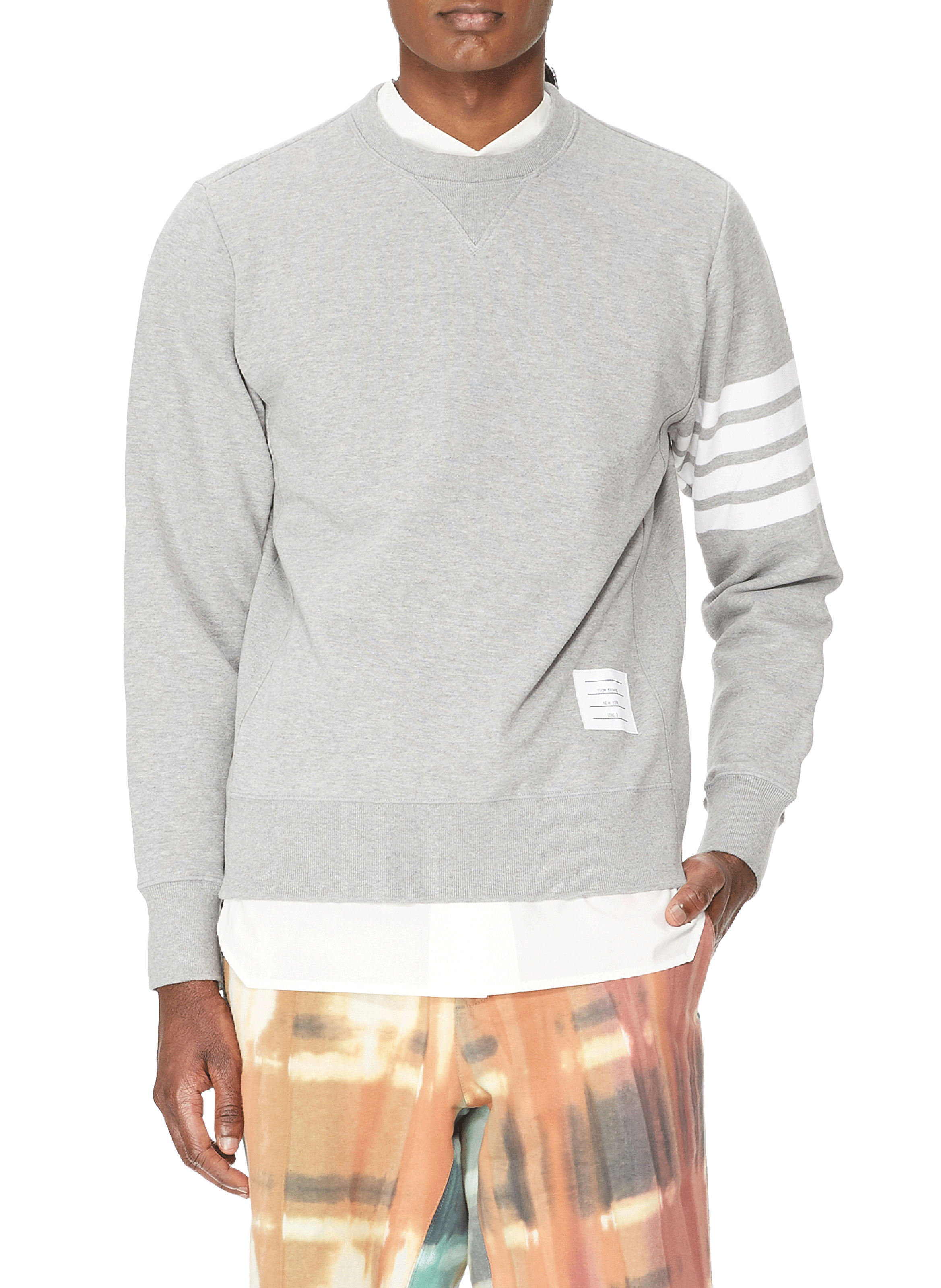 Baumwoll-Sweatshirt THOM BROWNE Grau