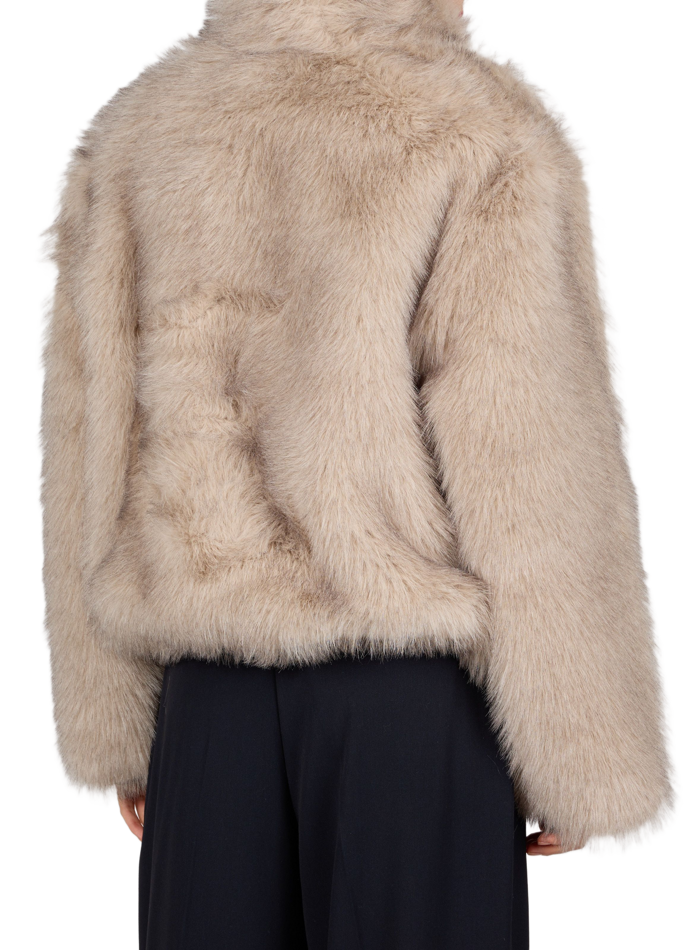 Oversized faux fur-effect jacket VILA Beige