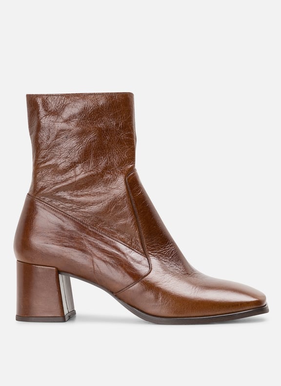 Bottines en cuir argentat Marron by JONAK JONAK Bottines en cuir argentat Marron