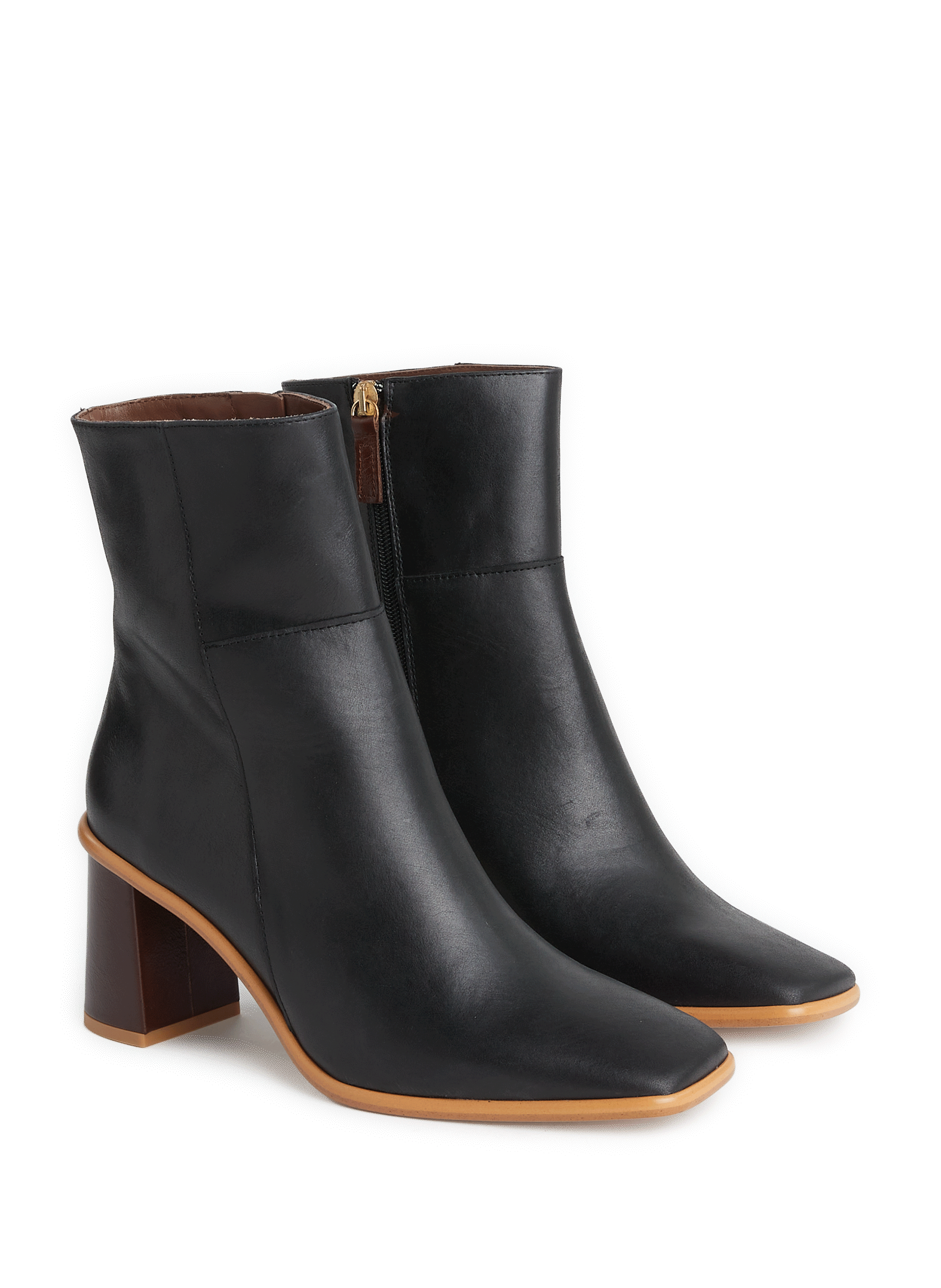 Heeled leather ankle boots  ALOHAS Black