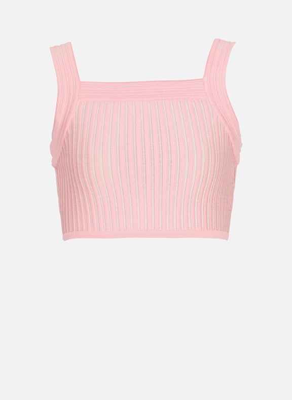 Top en maille reliefée Rose by BALMAIN BALMAIN Top en maille reliefée Rose