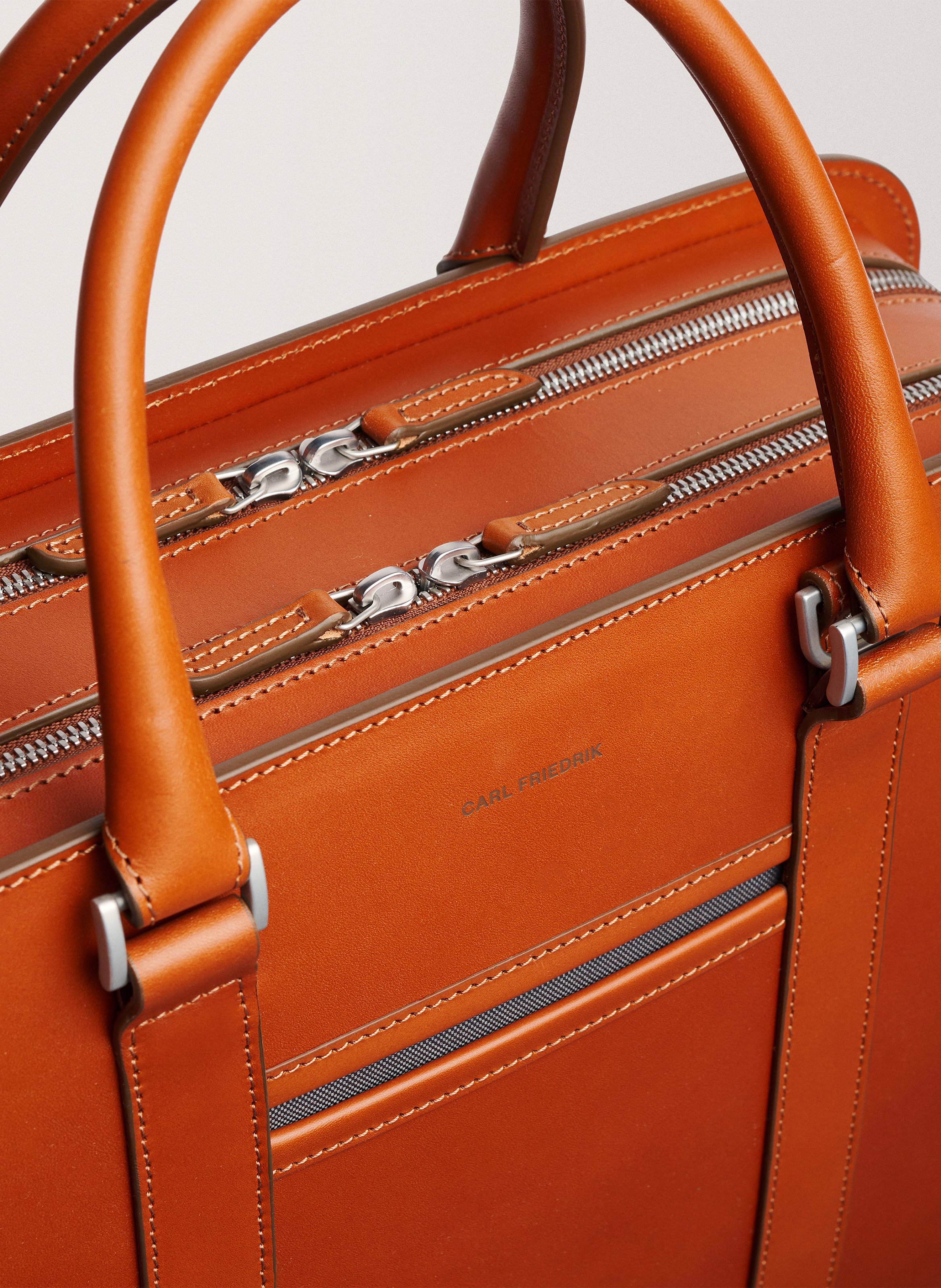 Porte-documents 'Palissy Double' en cuir vachetta CARL FRIEDRIK Marron