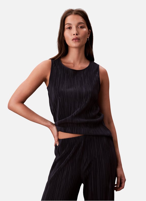 Pleated top Blue by CALVIN KLEIN CALVIN KLEIN Pleated top Blue