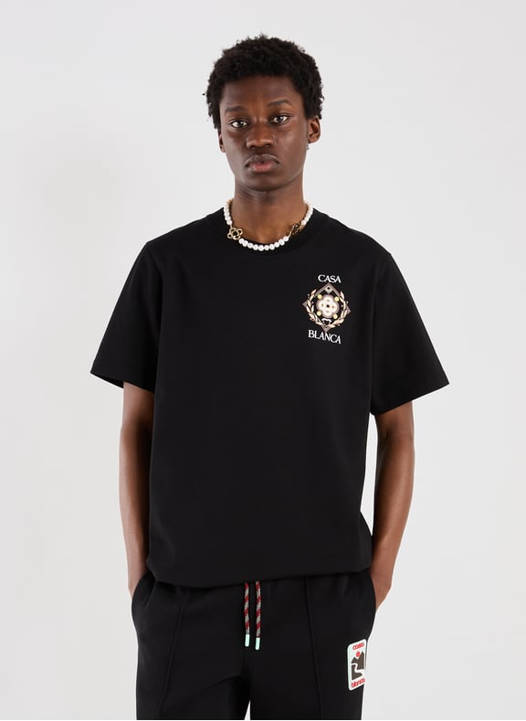T-shirt en coton Noir by CASABLANCA PARIS CASABLANCA PARIS T-shirt en coton Noir