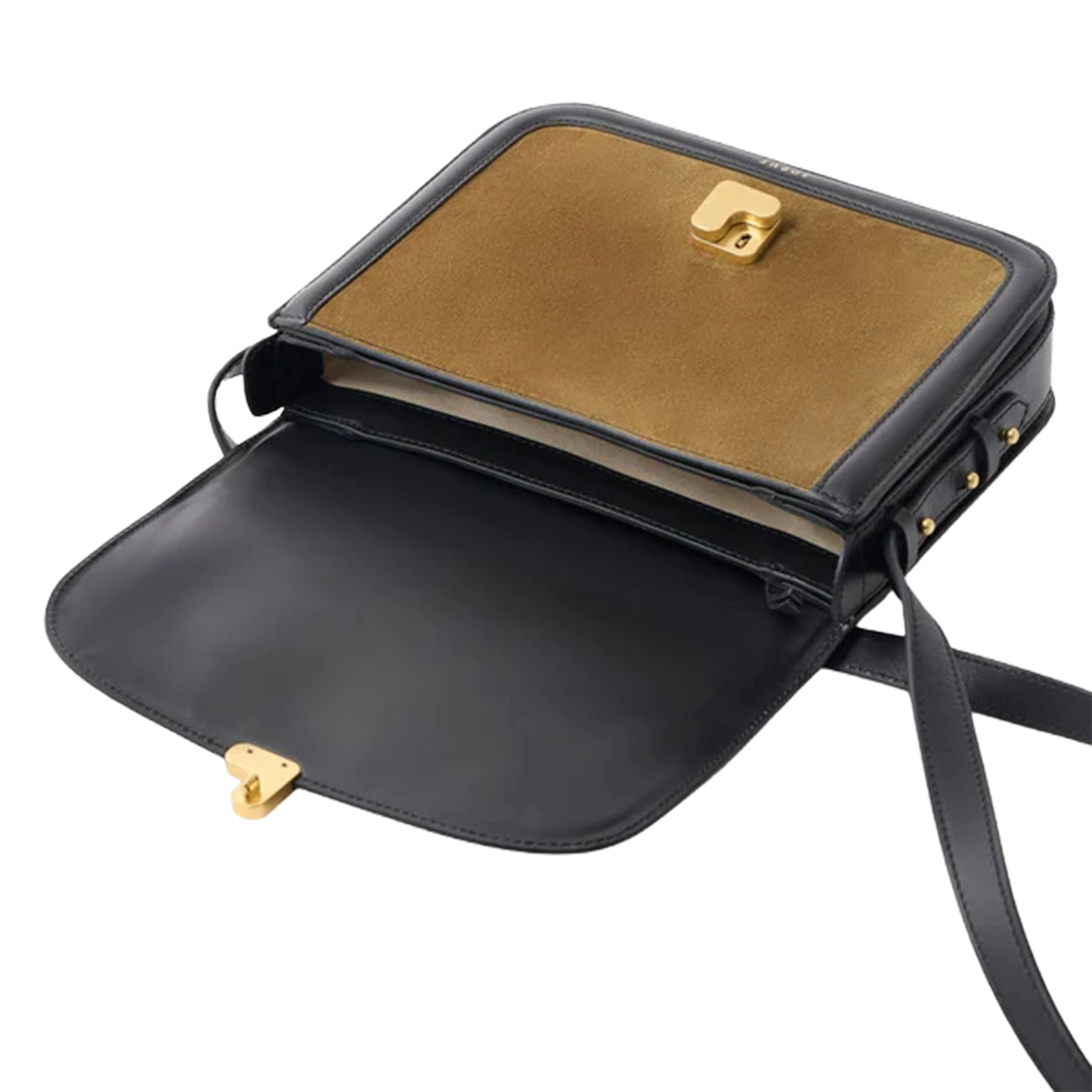 Sac bandoulière à rabat en cuir bellissima maxi SOEUR Marron