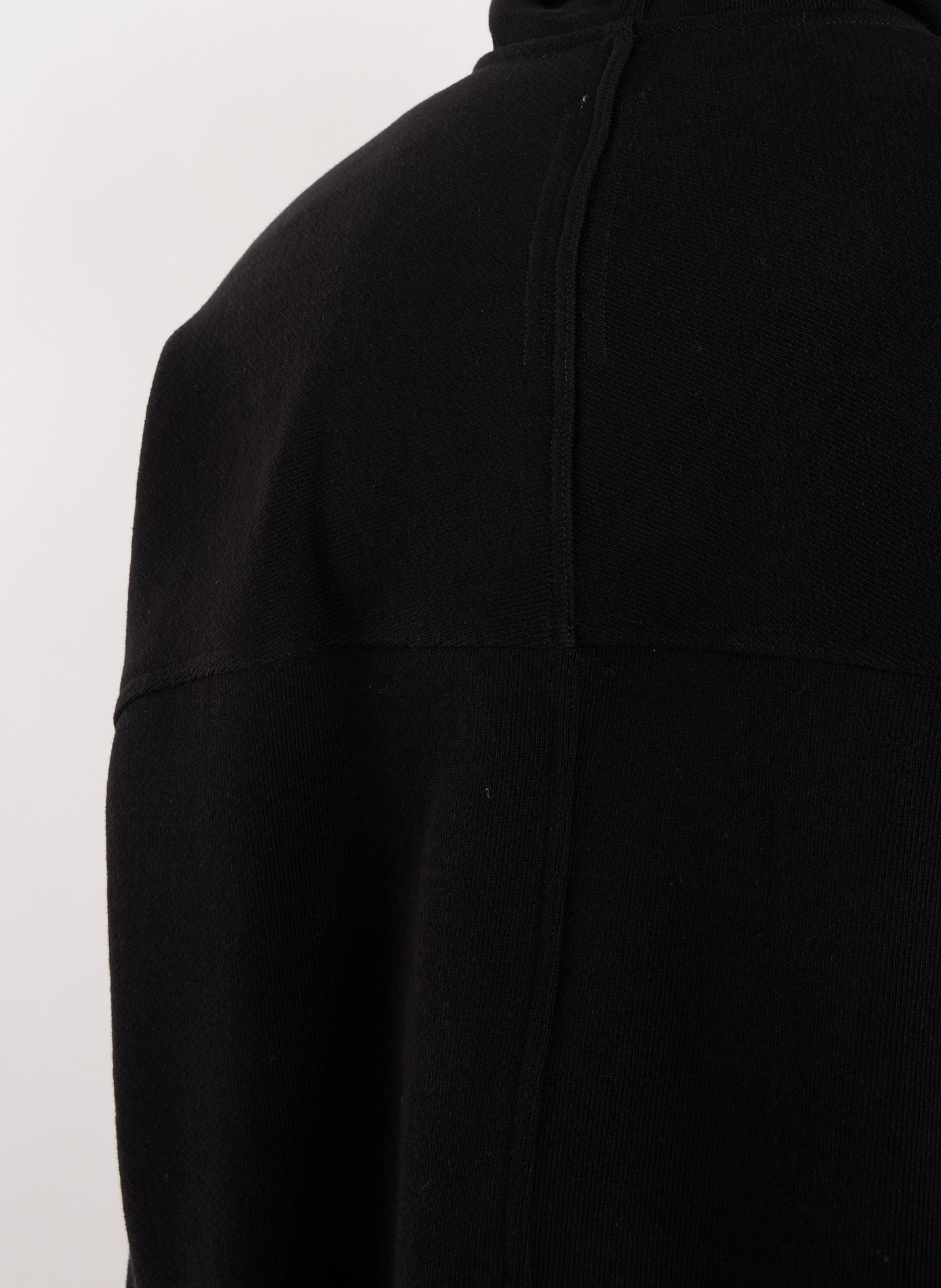 Cotton and nylon hoodie with zip RICK OWENS Black