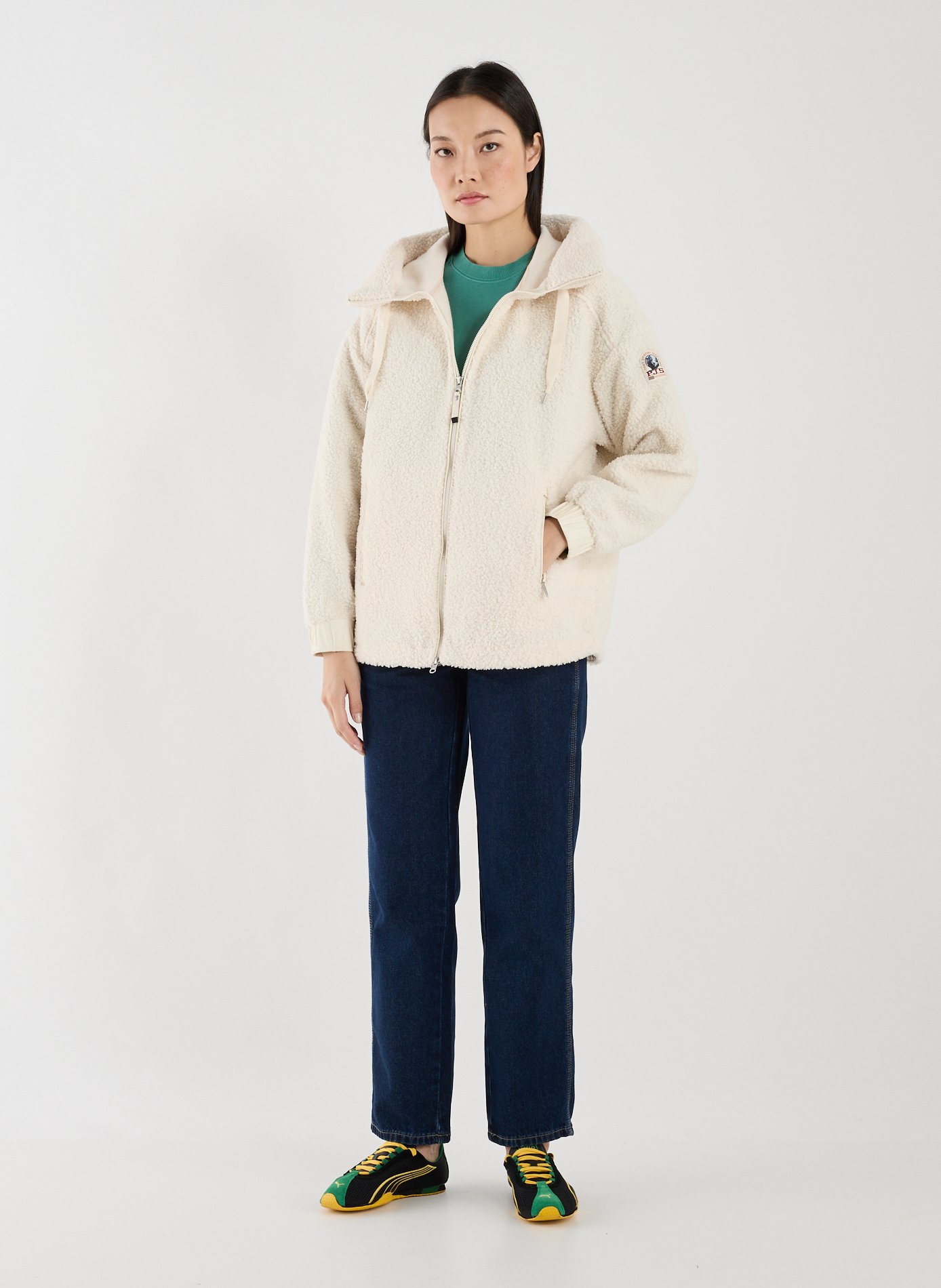 Zip-up fleece hoodie PARAJUMPERS Beige