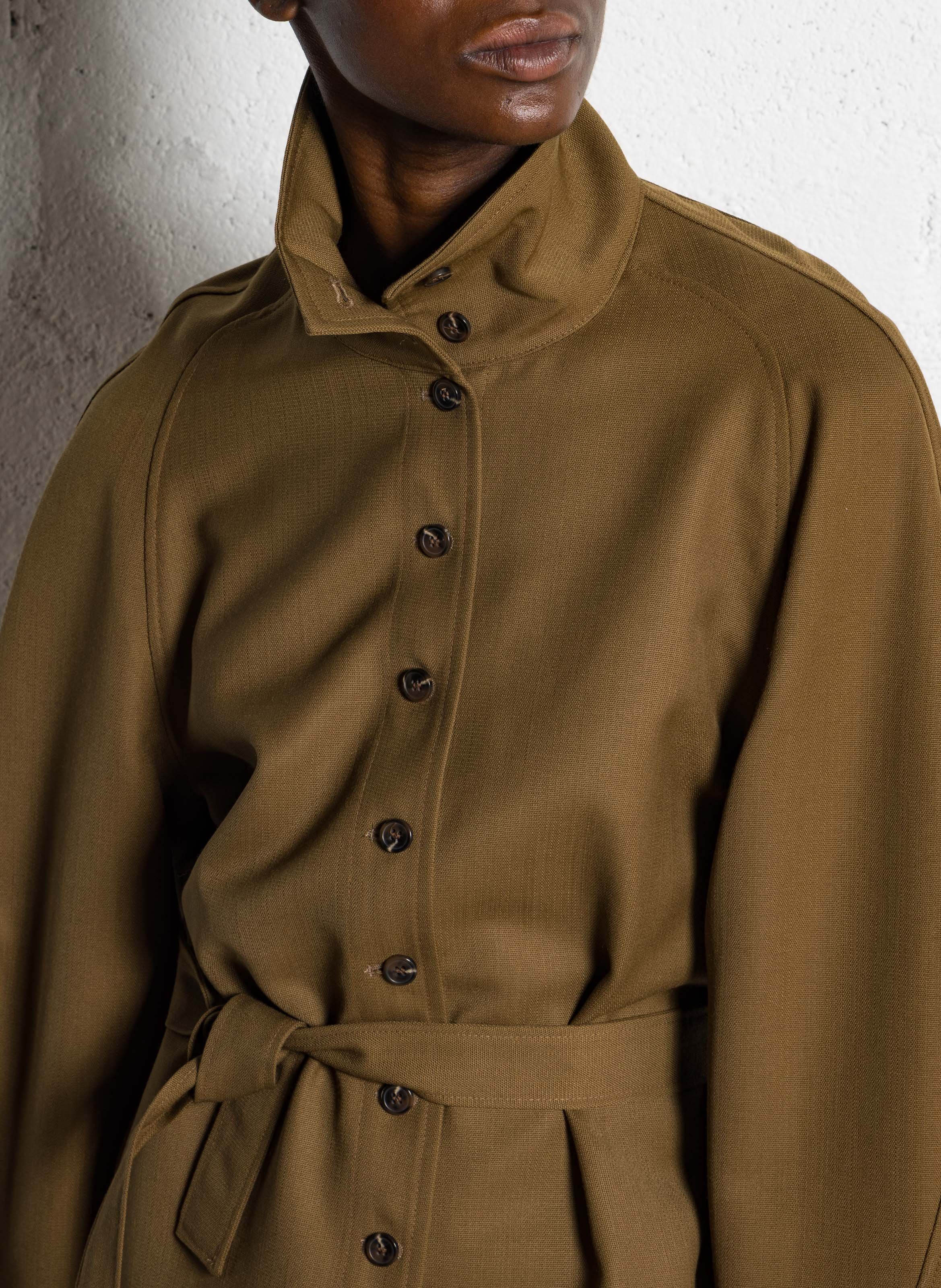 Veste col montant geode SOEUR Kaki