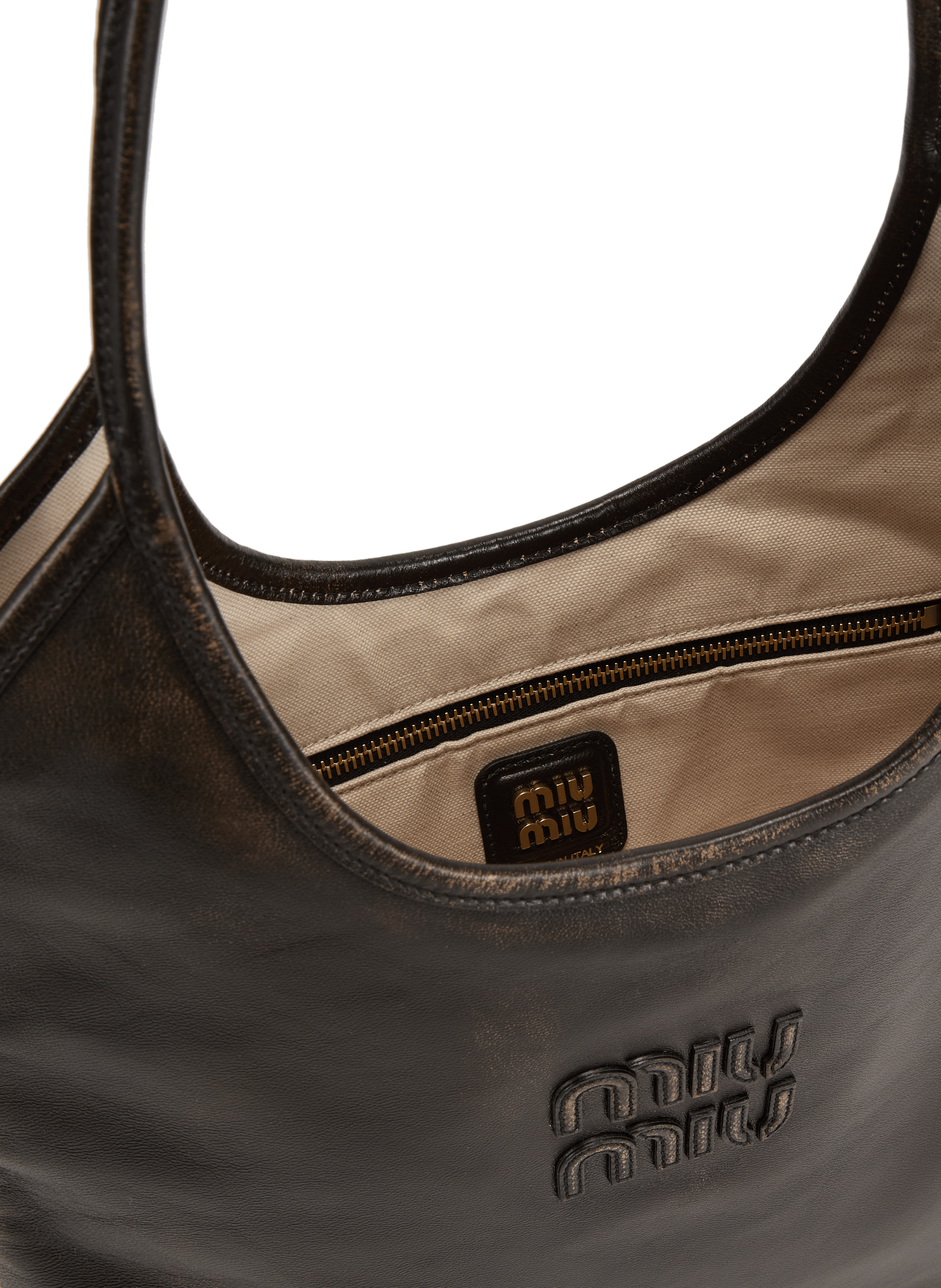 Sac cabas Ivy en cuir  MIU MIU Marron