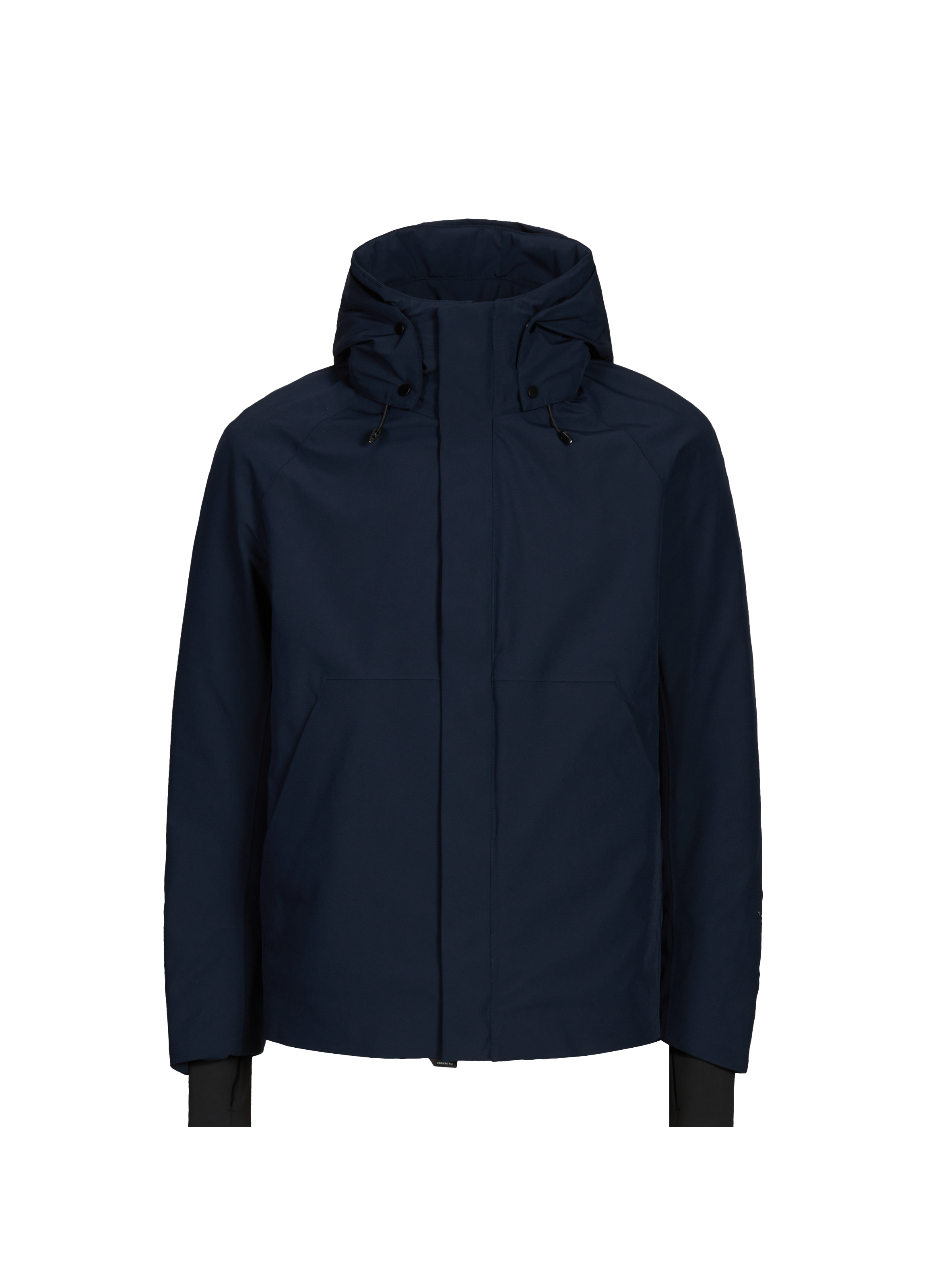 KRAKATAU Parka col montant à capuche amovible Blue