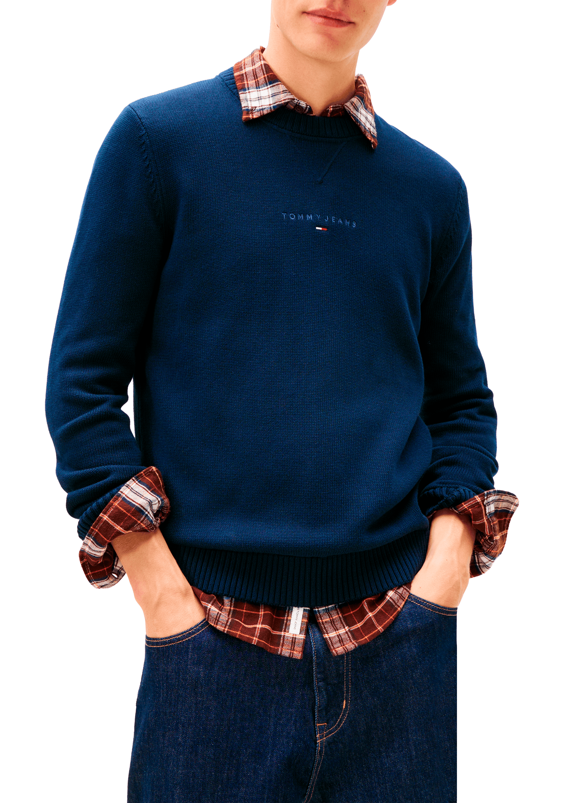 Round neck long sleeve sweatshirt TOMMY HILFIGER Blue