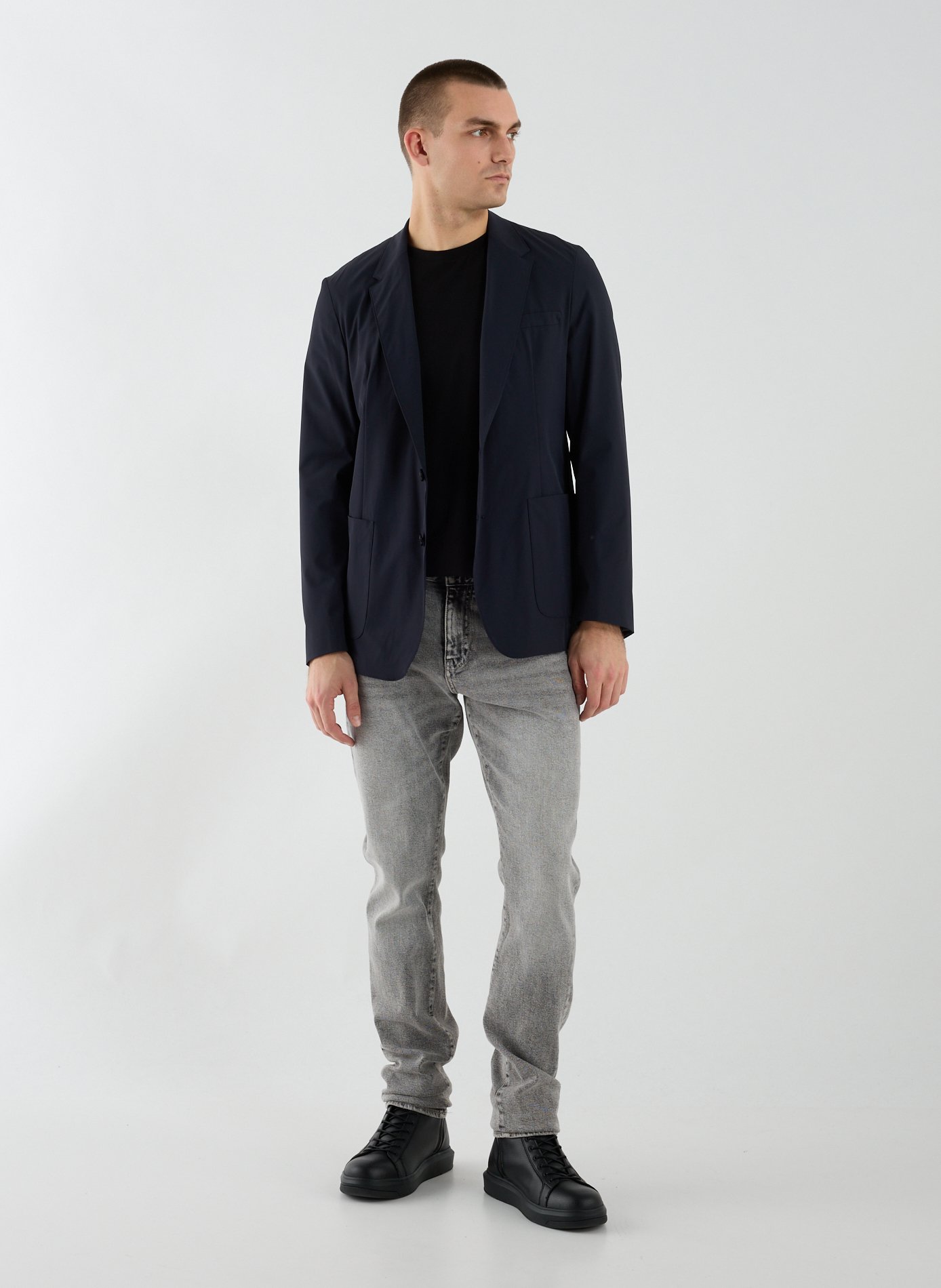 Blazer Hylon uni  AU PRINTEMPS PARIS Bleu