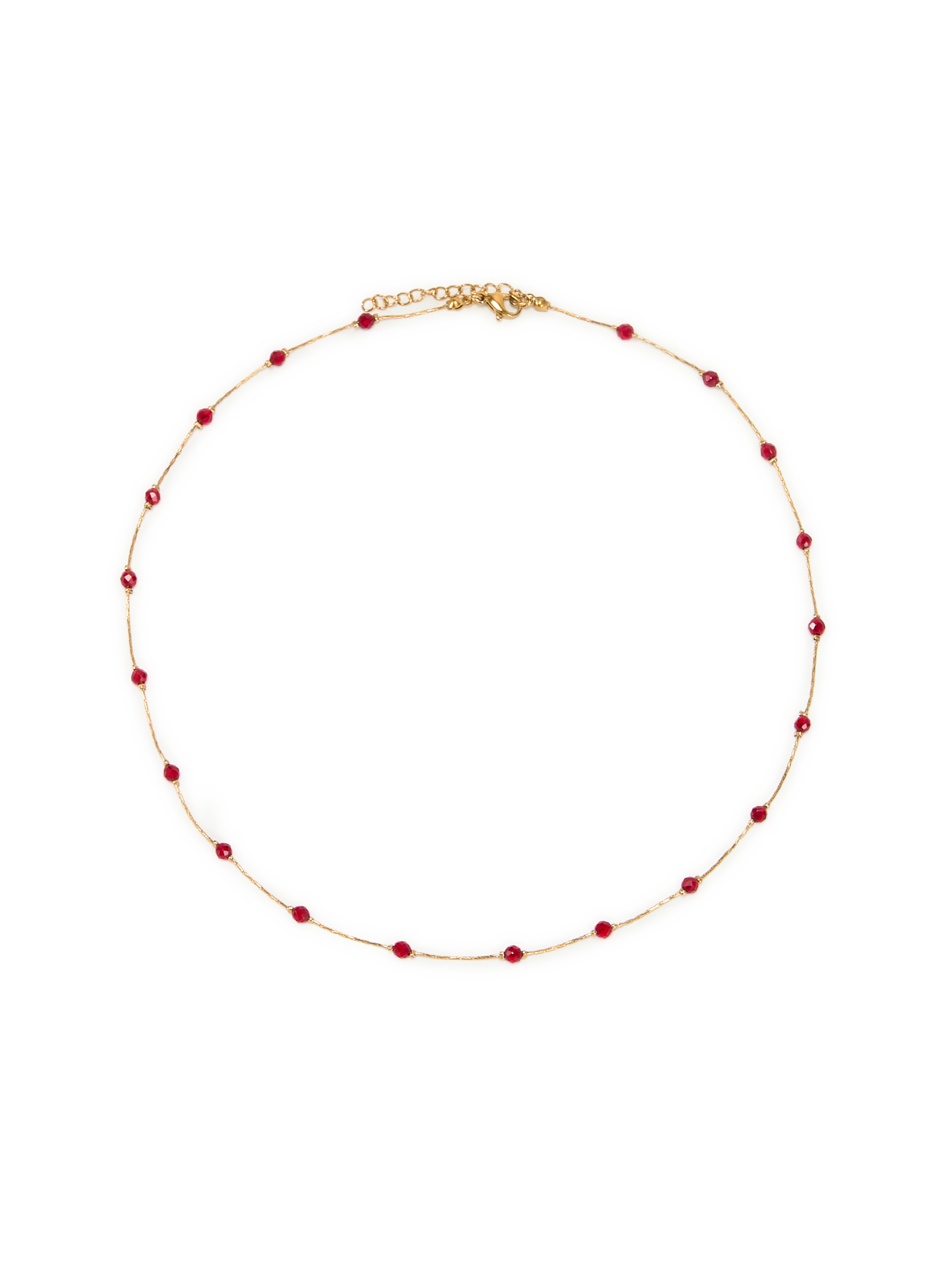 Necklace with glass beads AU PRINTEMPS PARIS Red