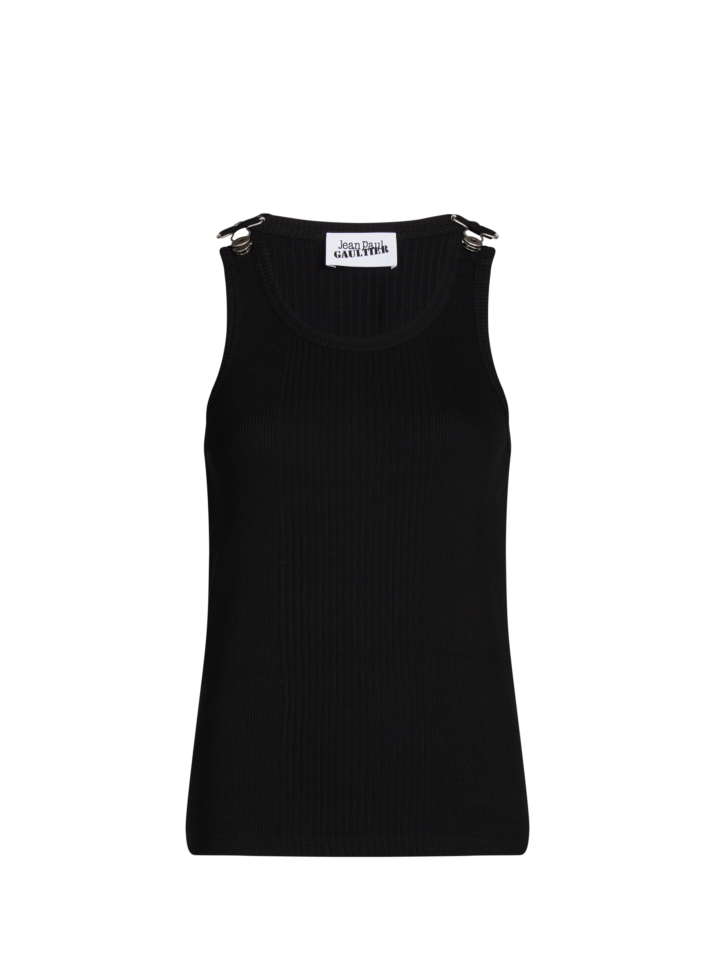 Top côtelé en coton JEAN PAUL GAULTIER Noir