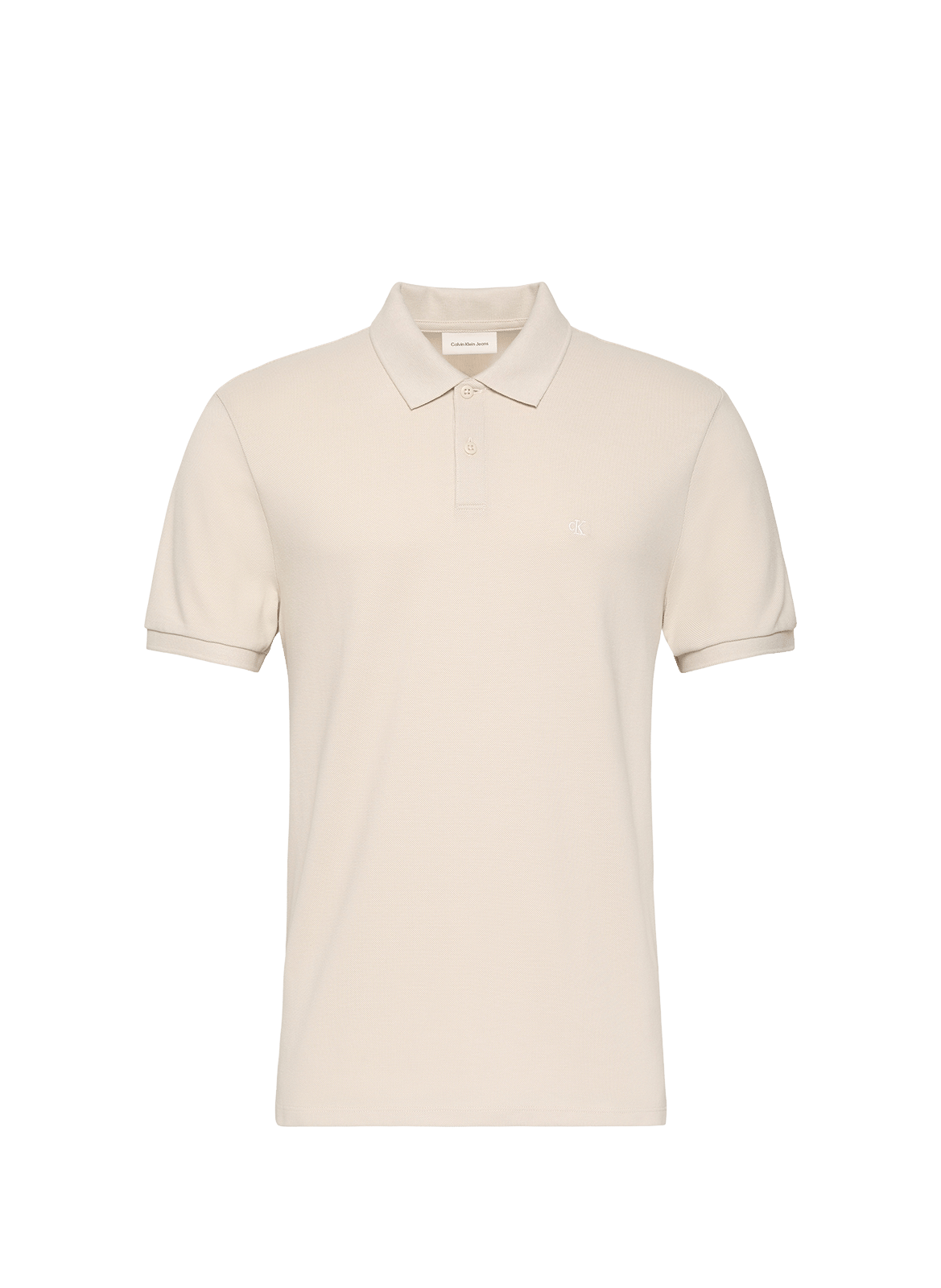 Short sleeve cotton polo shirt CALVIN KLEIN Beige